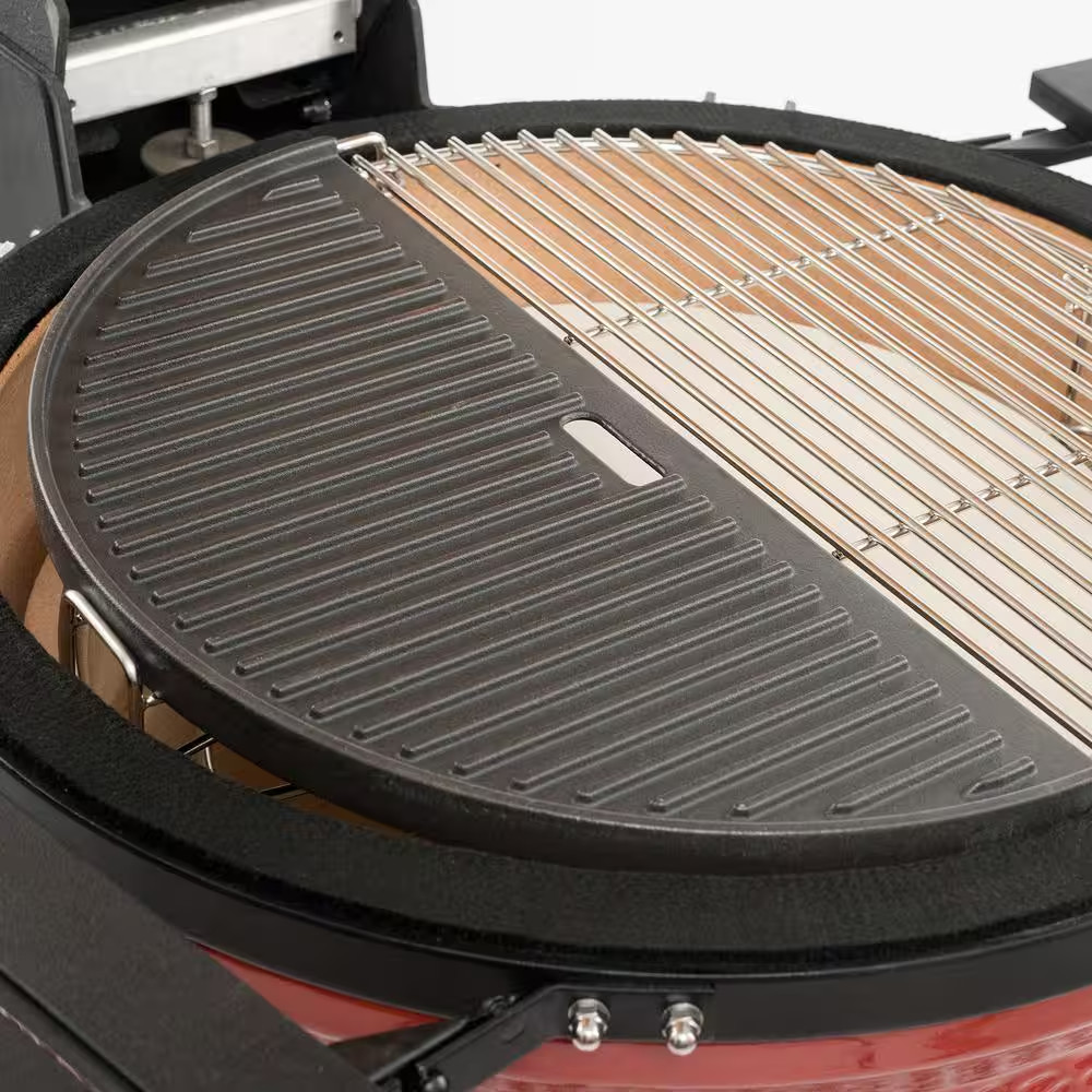 Half Moon Cast Iron Reversible Grill Griddle for 24 In. Big Joe Free Shipping Ne