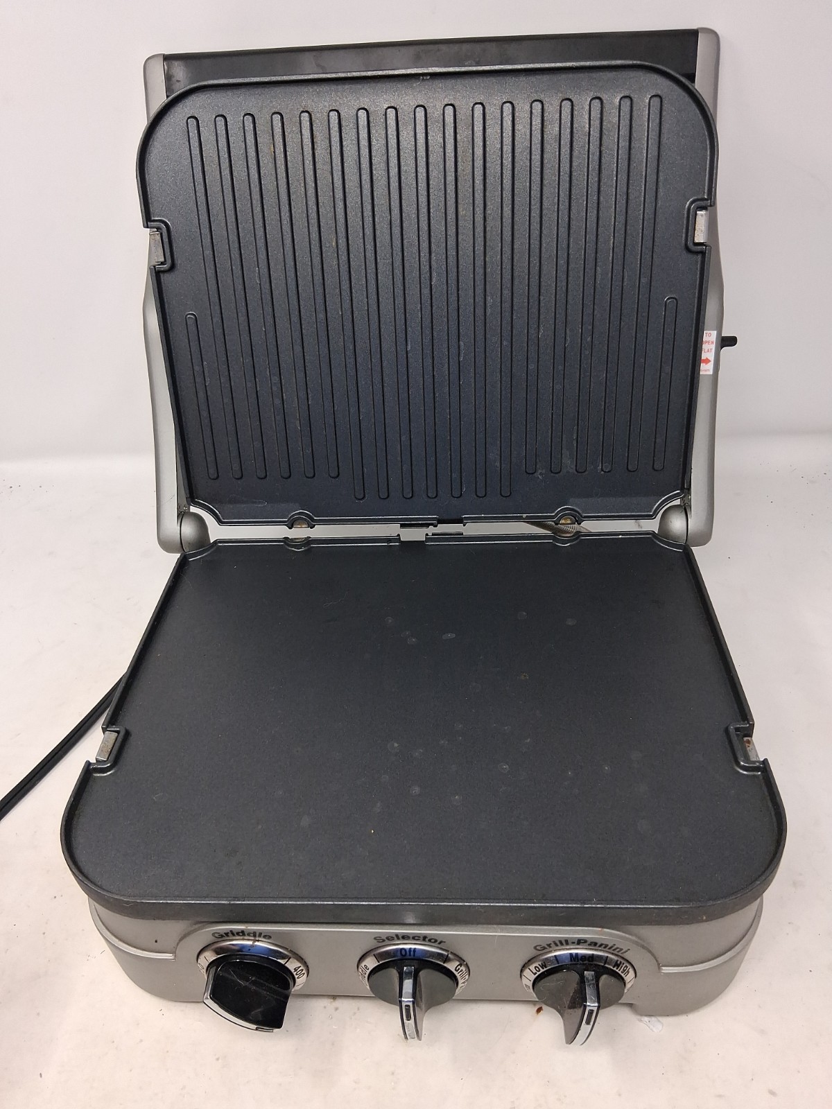 Cuisinart 5-in-1 Griddler Grill Griddle Panini Press, Brushed Stainless Steel