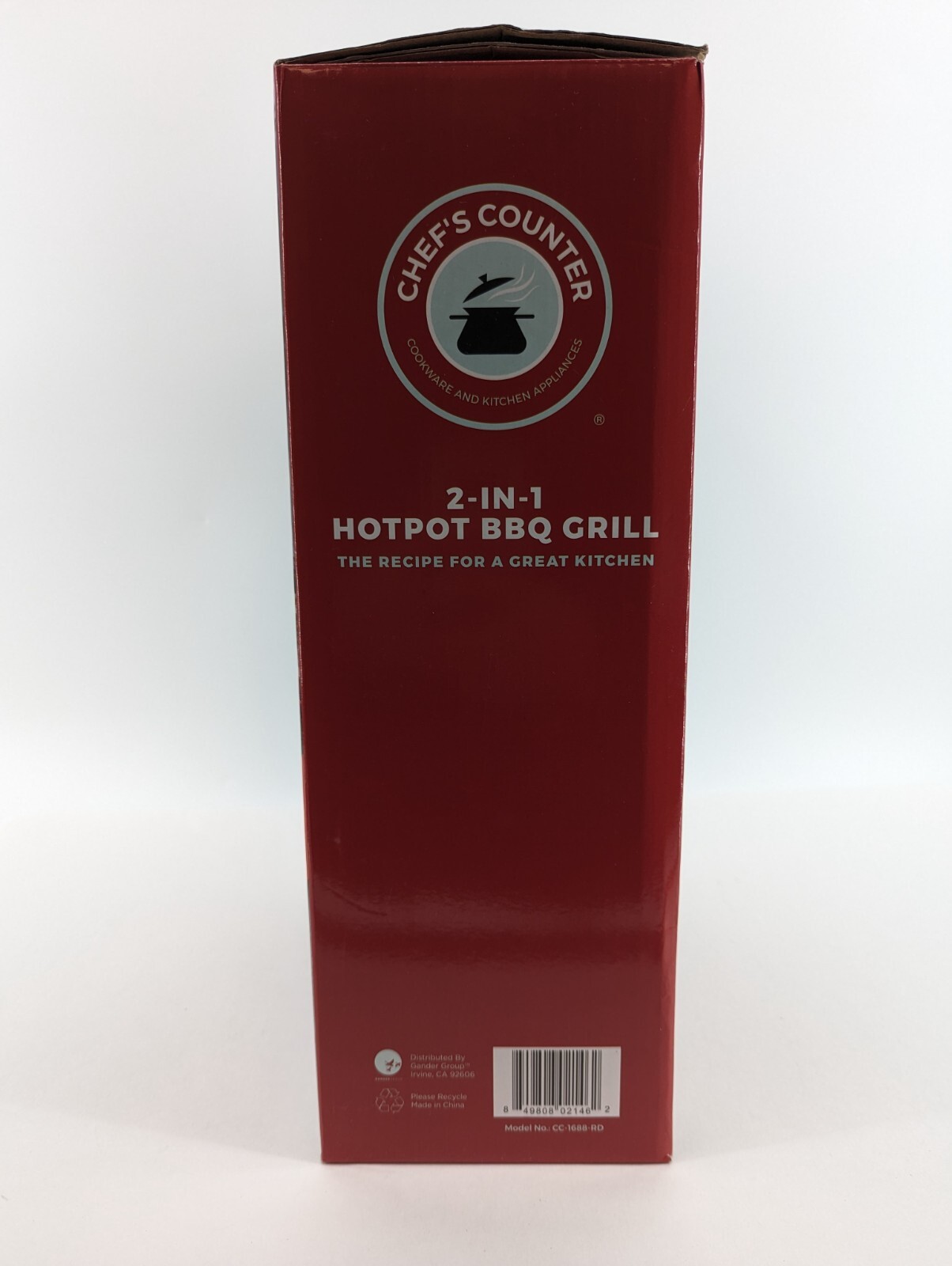 CHEFS COUNTER CC-1688-RD 2-in-1 hotpot grill