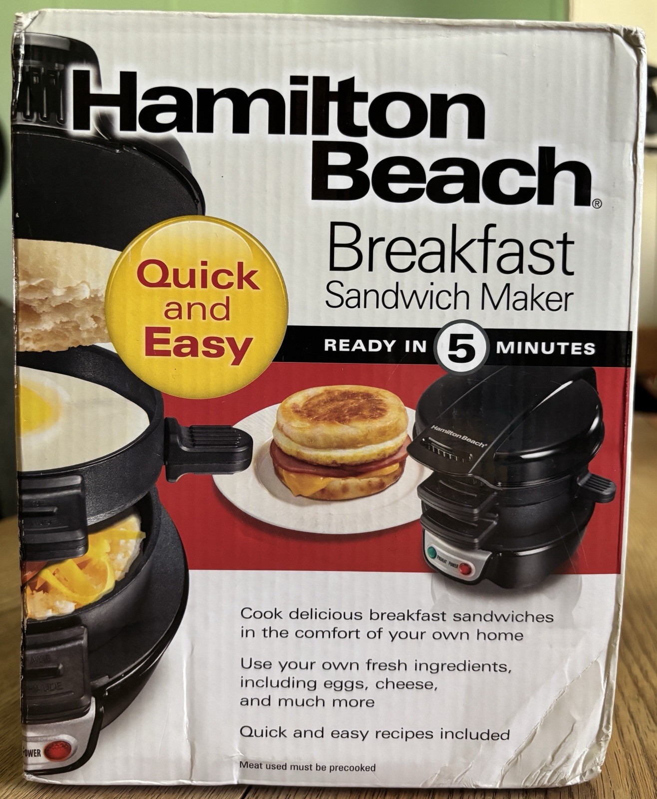 Hamilton Beach 25475 Breakfast Sandwich Maker – Black Unopened Hotel Camper RV