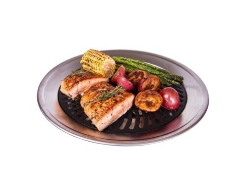 Kitchen + Home Stove Top Smokeless Grill Indoor BBQ, Stainless Steel with Dou…