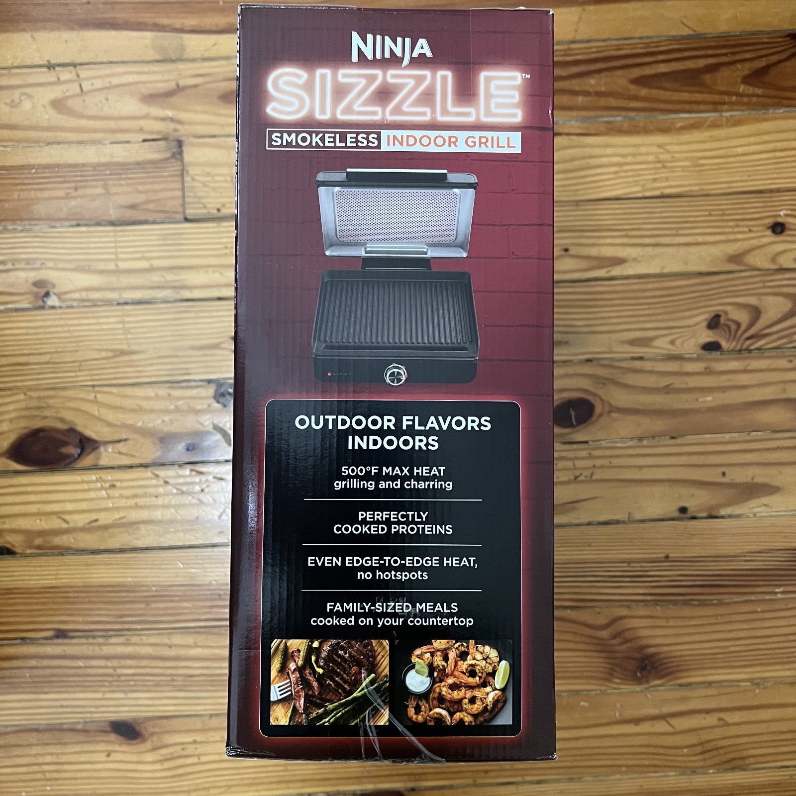 Ninja Sizzle GR100 Smokeless Indoor Grill Electric Countertop 14″ Surface *NEW*