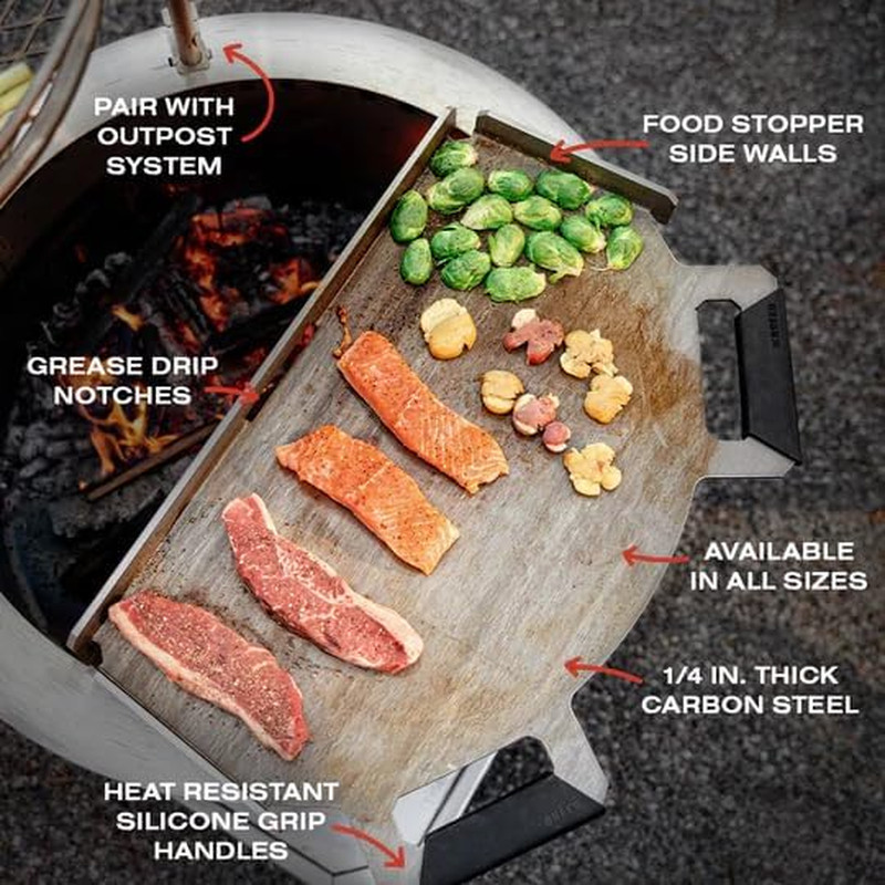 X19/Y Series Carbon Steel Griddle – Ideal for Outdoor Cooking Adventures