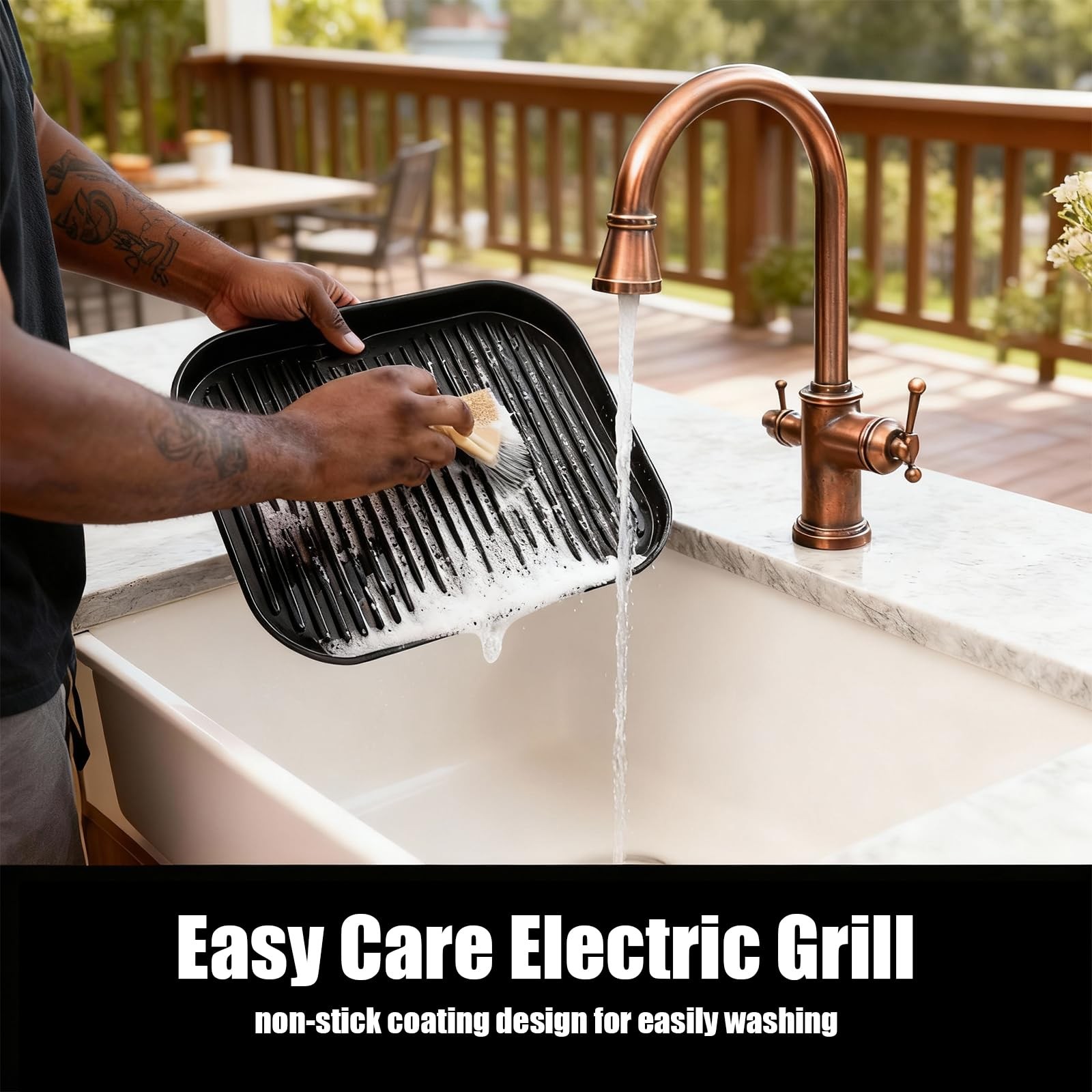 OLIXIS Electric Grill Outdoor/Indoor, 8in1 Multifunctional Large Electric BBQ…