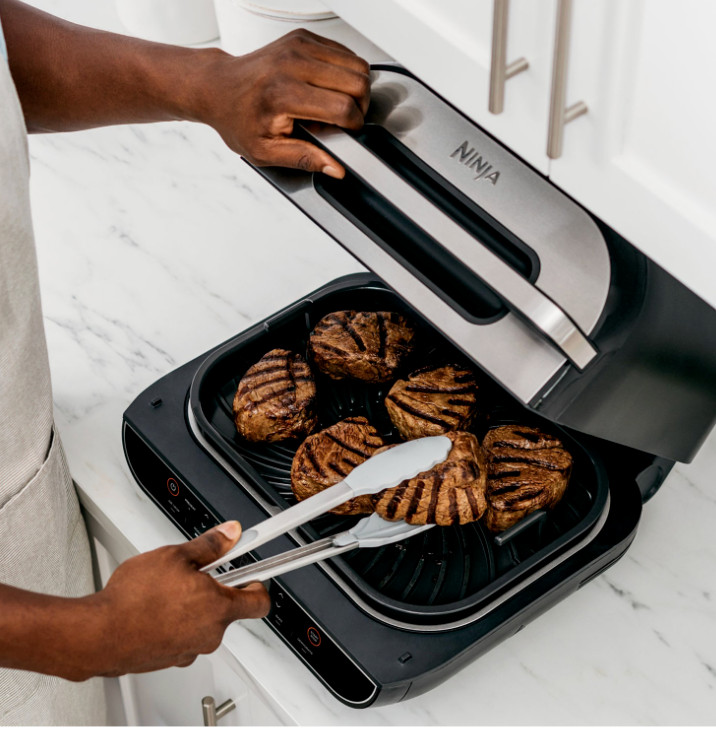NEW Ninja Foodi 5-in-1 Indoor Grill, Air Fryer, Roast, Bake, Dehydrate – BG500A