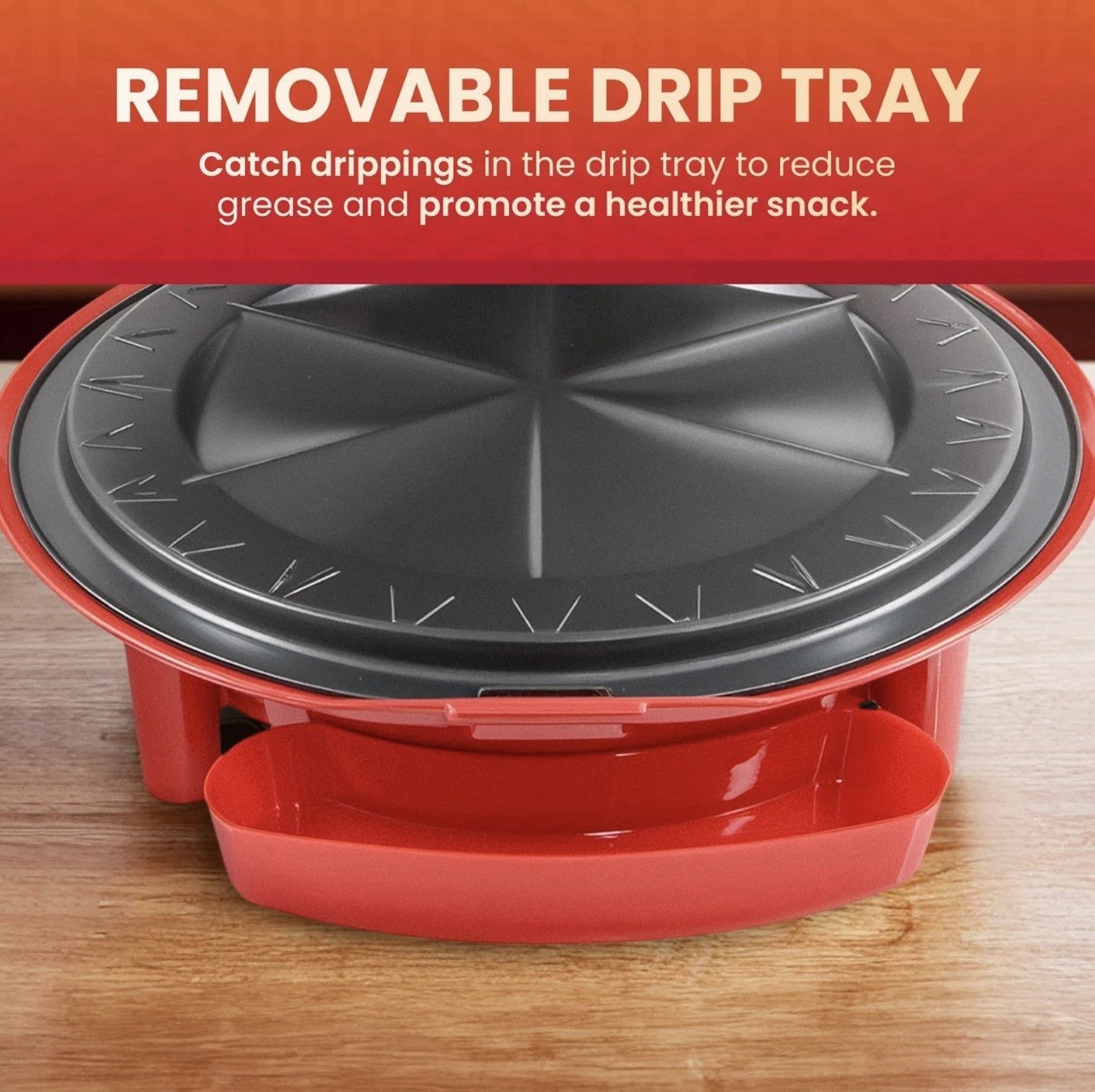 Elite Gourmet EQD-118 Electric Non-Stick 11″ Quesadilla Maker, 11 “, Red