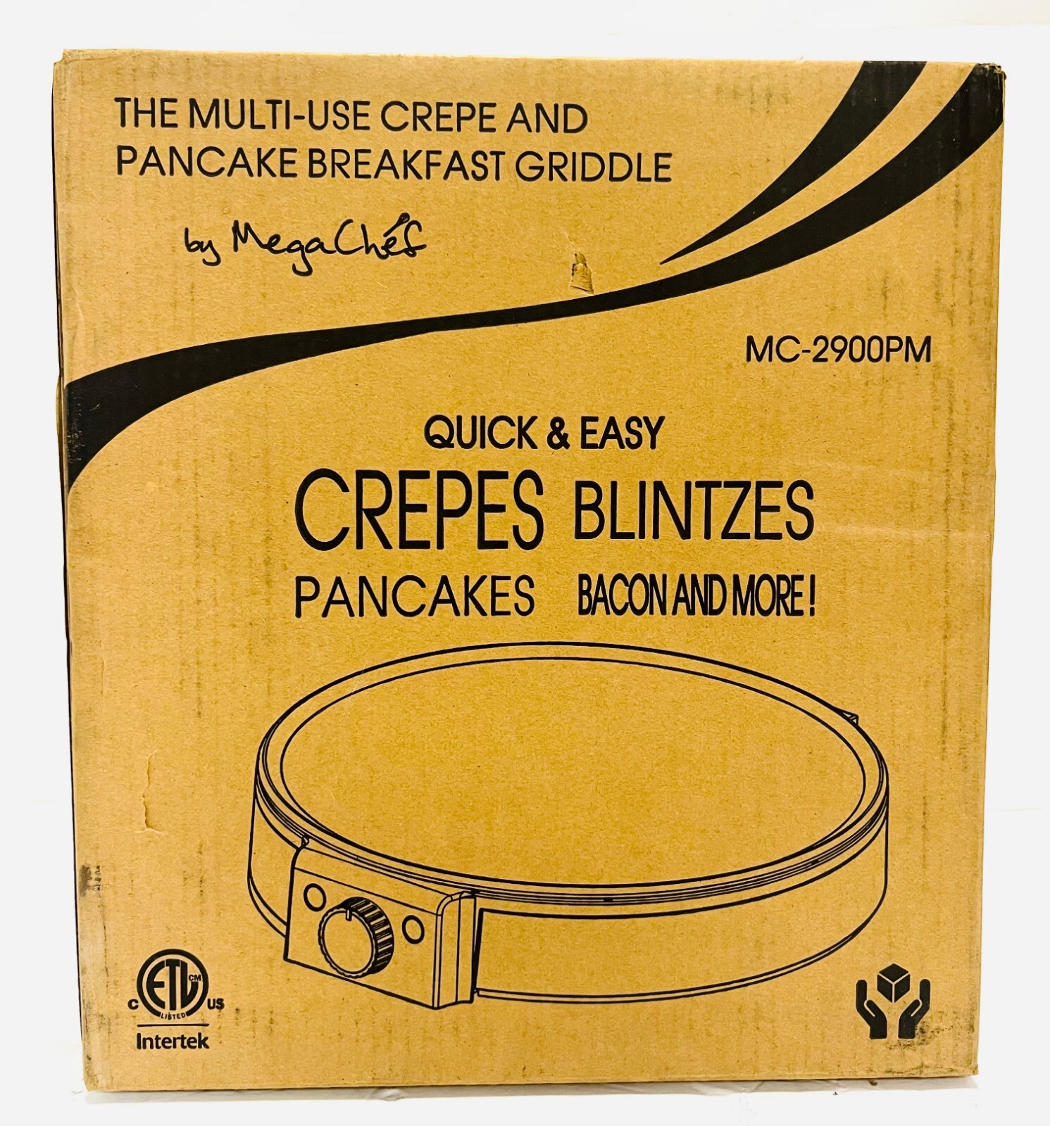 MegaChef Non-stick Breakfast Griddle MC-2900PM 12″ Crepe and Pancake Maker Set