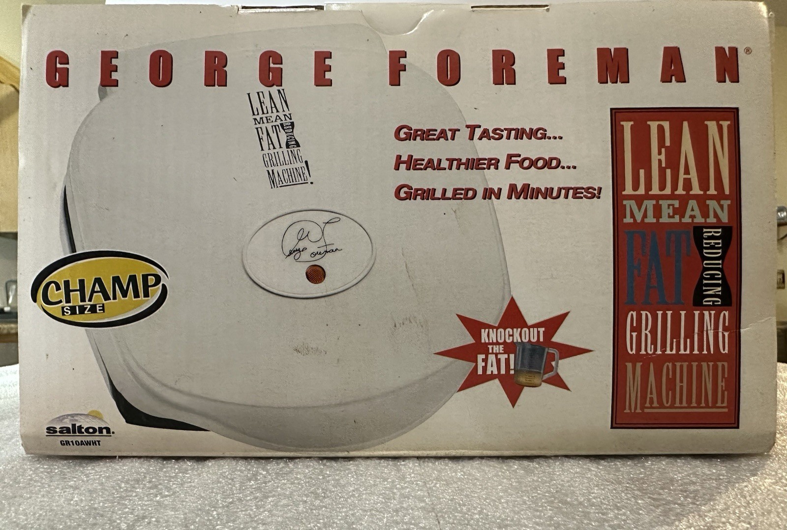 NEW George Foreman Grill GR10AWHT Champ White – Brand New In Box