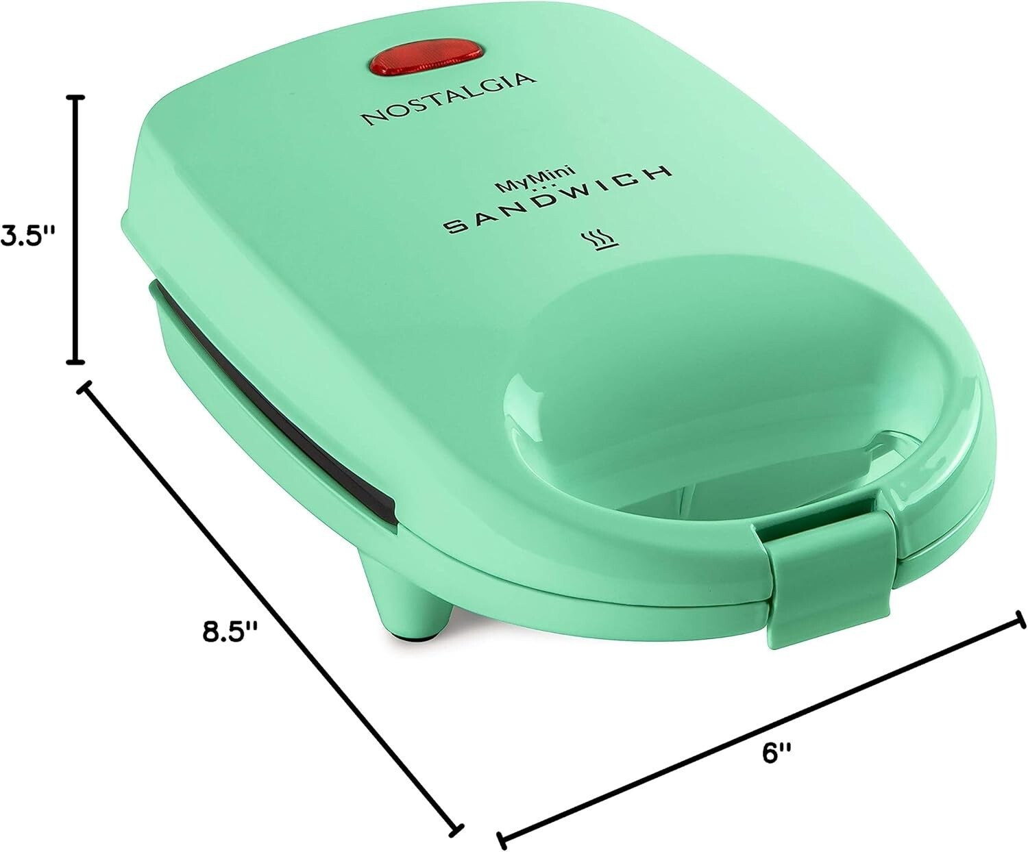 Portable MyMini Sandwich Maker – 1200W Mint Green Panini Press for Quick Meals