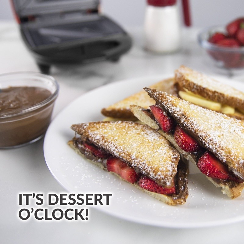 Compact Sandwich Maker Toaster Quick Hot Snacks Grilled Cheese Paninis Pizza New