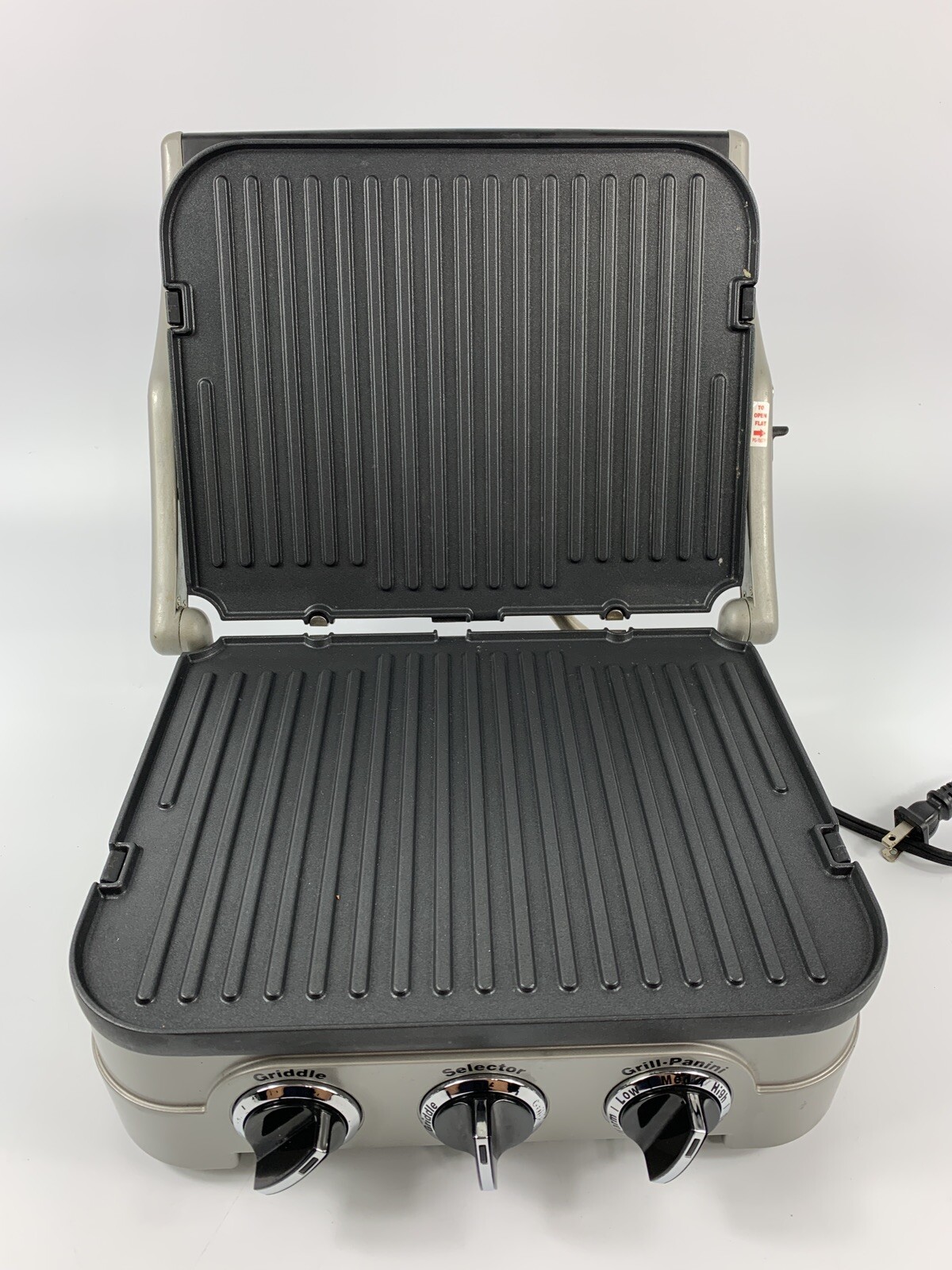 Cuisinart GR-4N 5-in-1 Grill Griddler Panini Maker 120V/1500W TESTED WORK GREAT