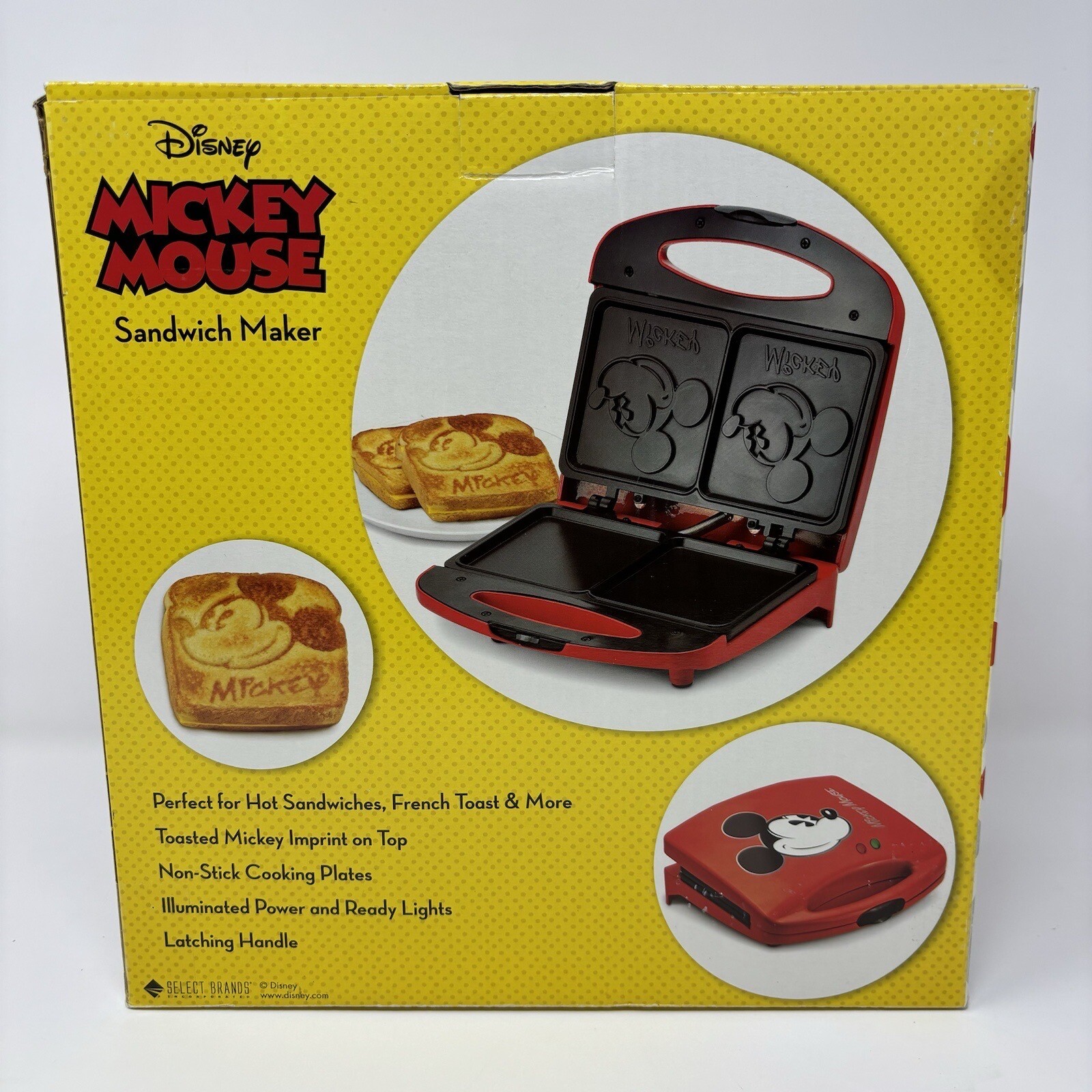 Disney Mickey Mouse French Toast Hot Sandwich Maker Grill DCM-5 ✅TESTED WORKS!