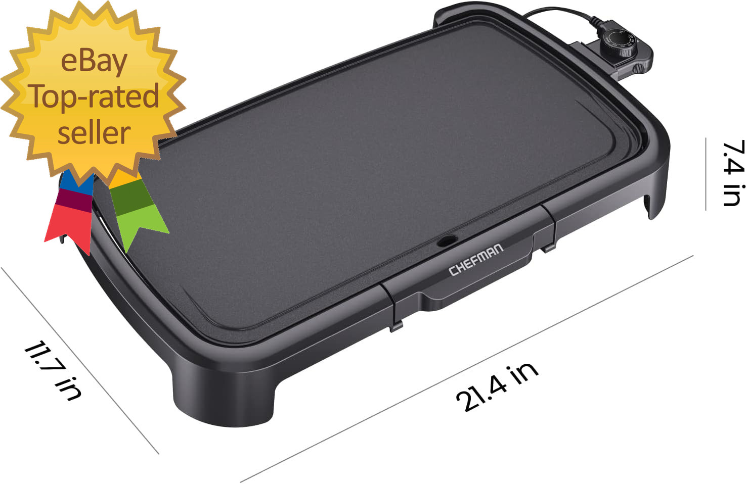 XL Electric Griddle with Removable Temperature Control Immersible Flat Top Grill