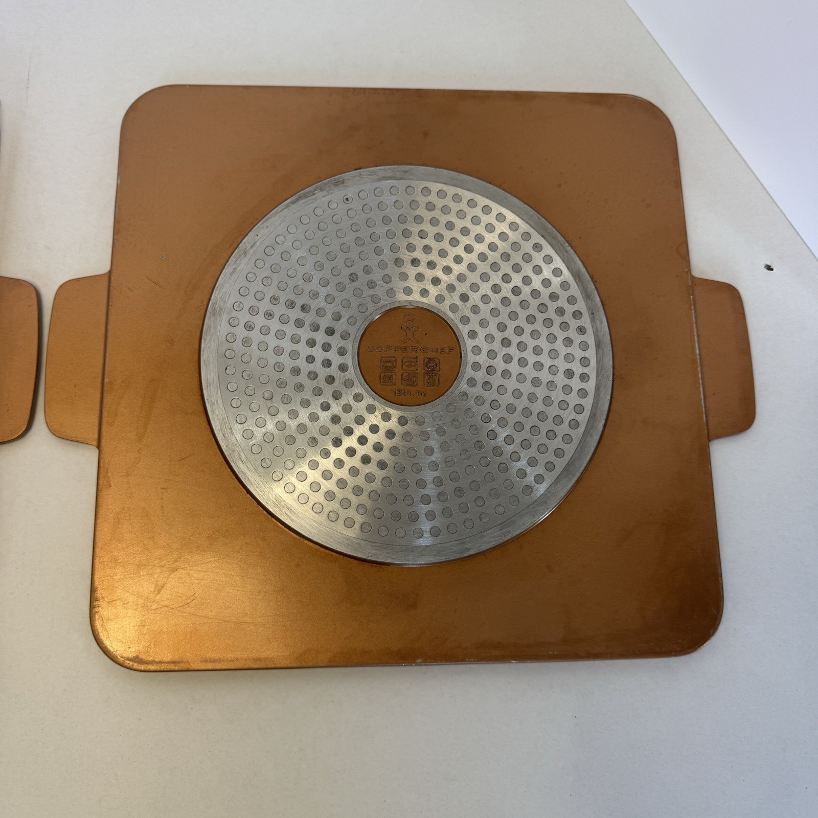 Copper Chef 12″ Non-Stick Grill & Griddle Induction Plates Set Of 2