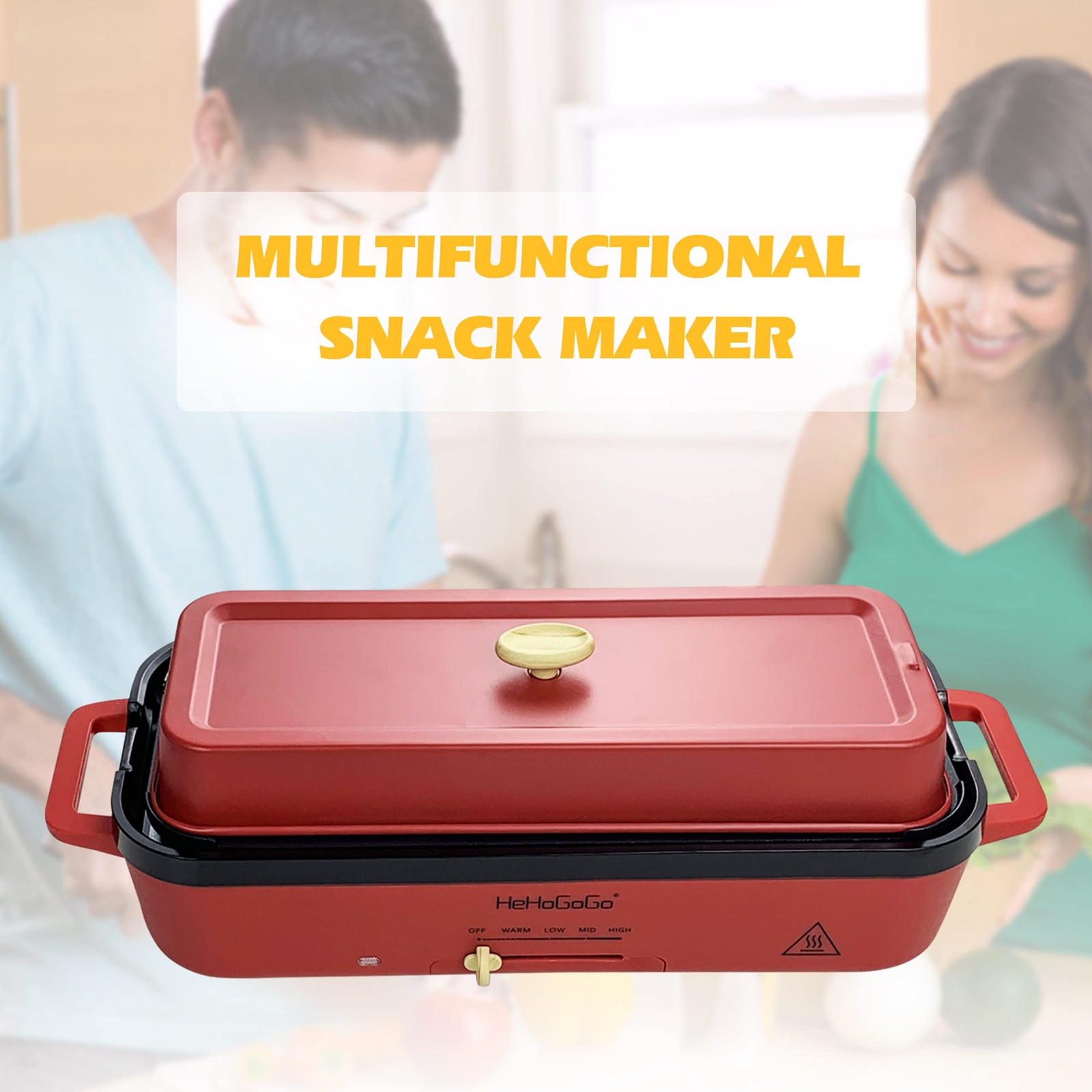 Multifunctional Electric Griddle Electric Grill Nonstick Baking Maker With 3 Int