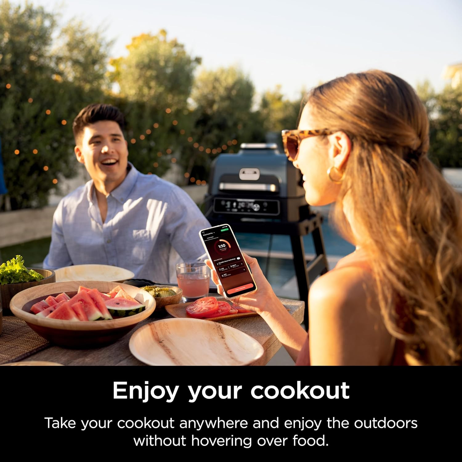 Ninja OG951 Woodfire Pro Connect Premium XL Outdoor Grill & Smoker, Bluetooth, A