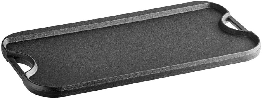 21″ x 11″ Pre-Seasoned Reversible Cast Iron Griddle and Grill Pan with Handles