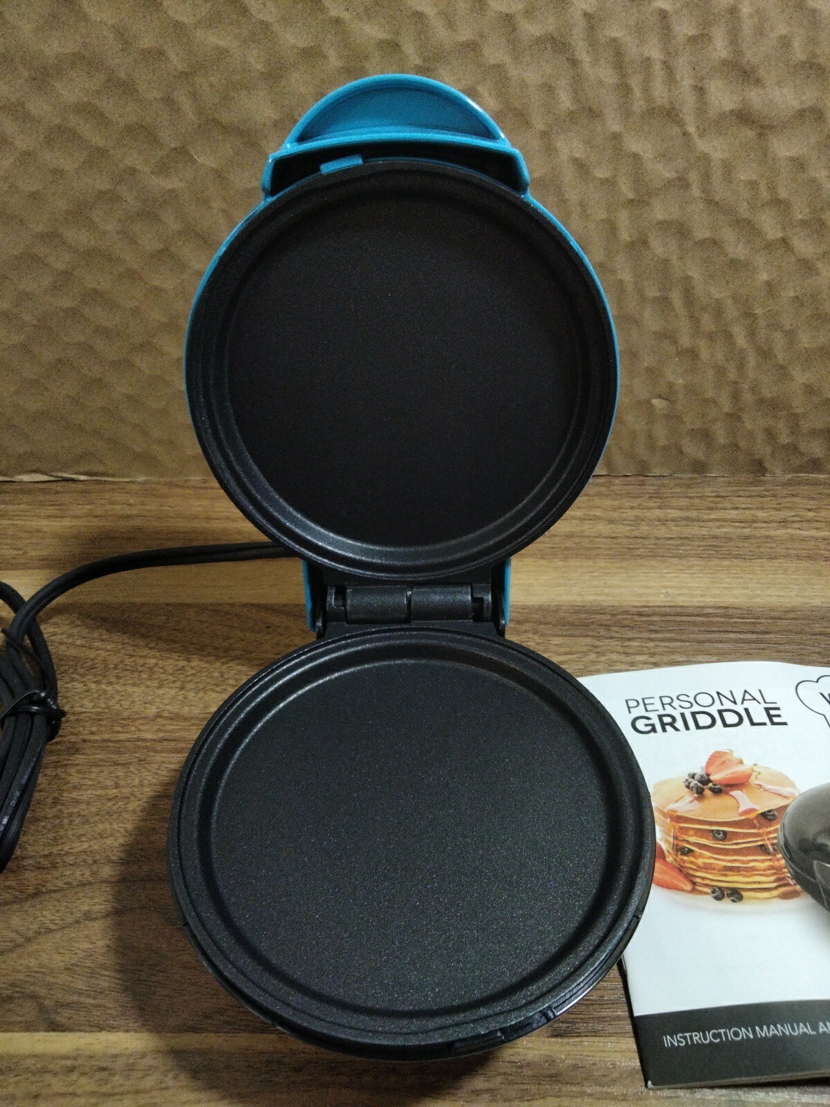 Yes Chef! Personal Griddle Blue with Recipe Guide
