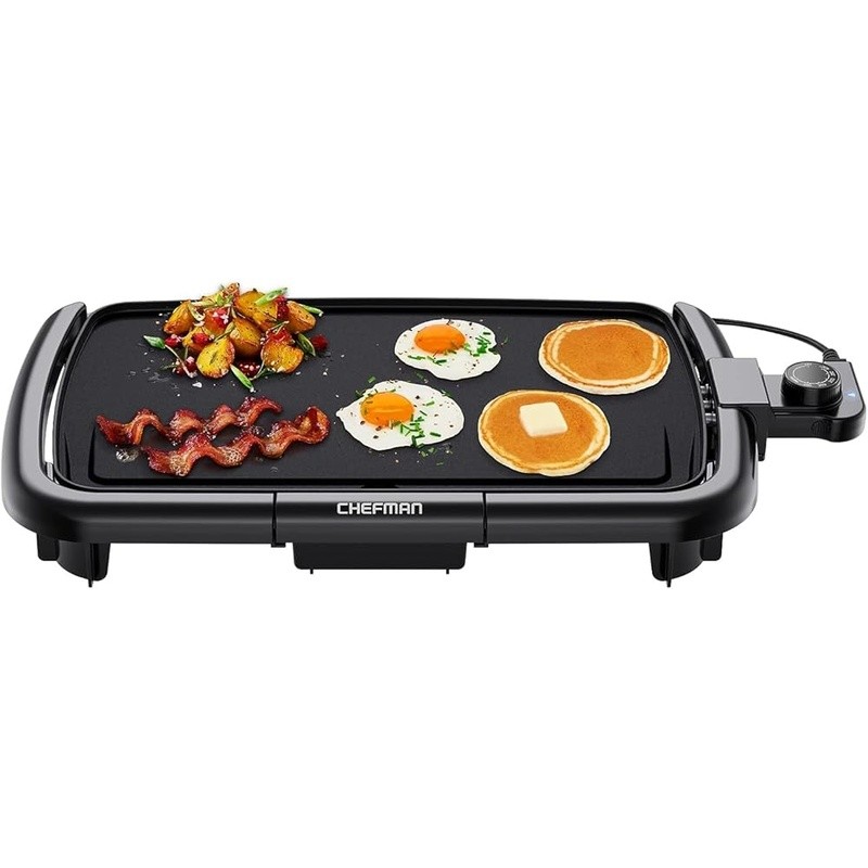 Compact Non Stick Electric Grill Adjustable Temperature Indoor Cooking 1200W New
