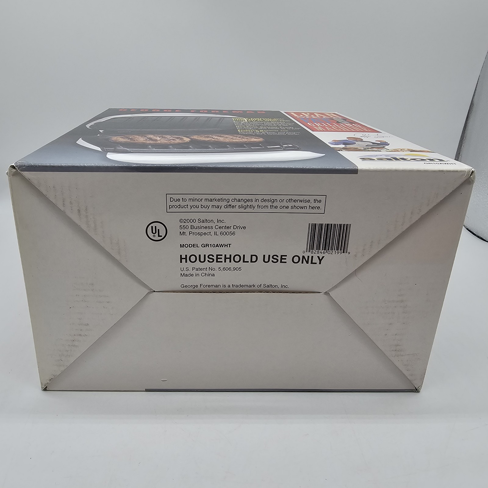 George Foreman GR10AWHT Lean Mean Fat Reducing Grill Vintage 2000 Y2K Old Stock