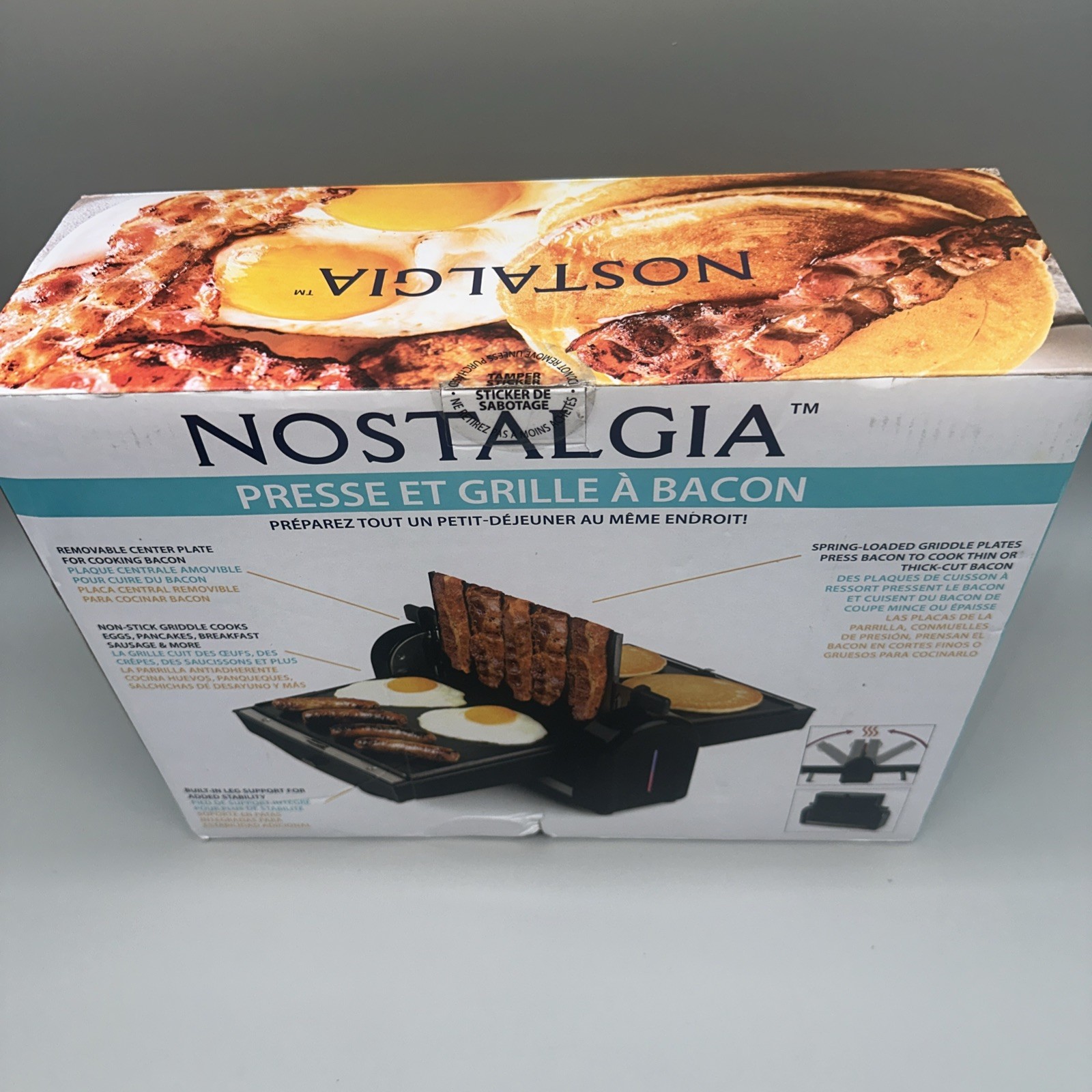 Brand New In Nostalgia Bacon Press And Griddle #NFBG2BK Great For Mothers Day