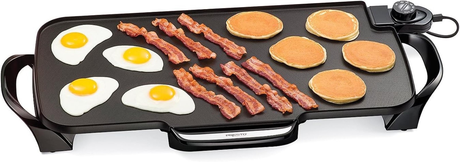 22-Inch Large Nonstick Ceramic Surface Electric Griddle with Removable Handles