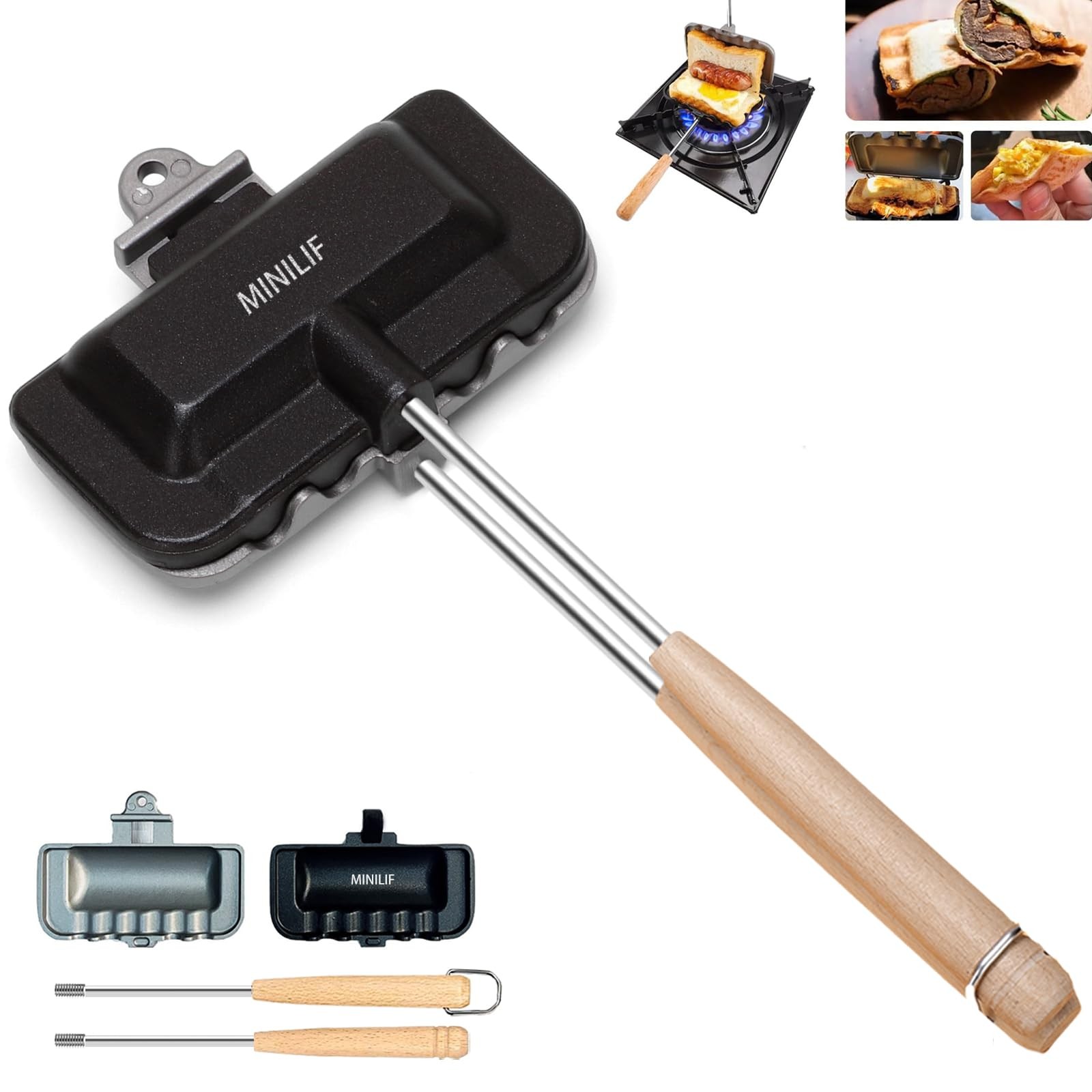 Portable Hot Sandwich Maker – Ideal for Home & Outdoor Use, Sandwich & Hobo P…