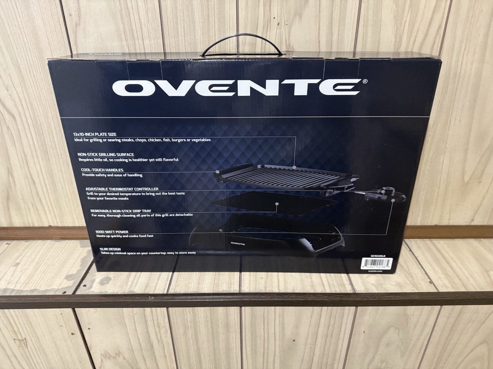 Ovente Electric Indoor Grill 13×10 Inch Nonstick Cooking Plate Copper New