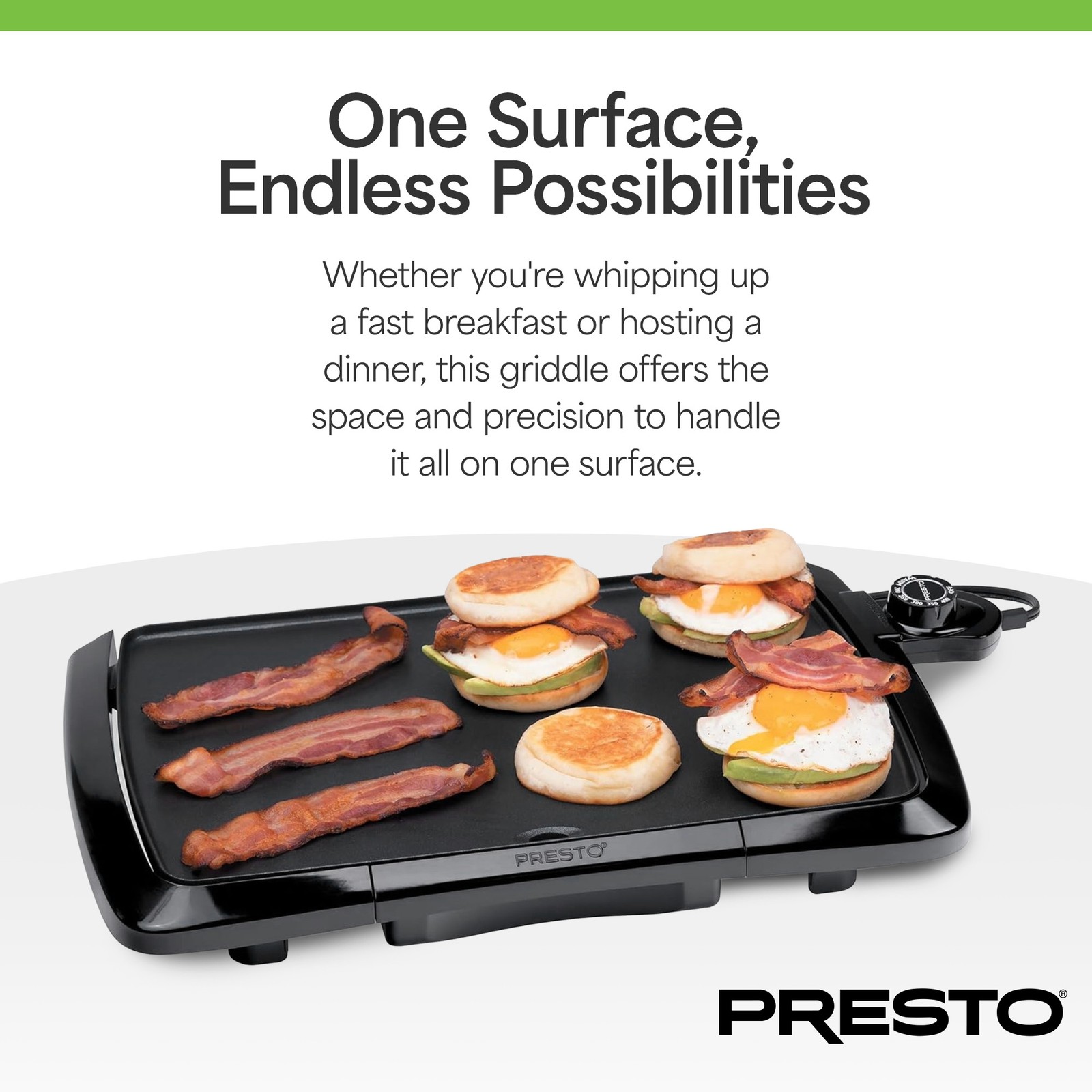Presto Cool-Touch Electric Griddle, 10.5″ x 16″ Ceramic Nonstick Flat Top Grill