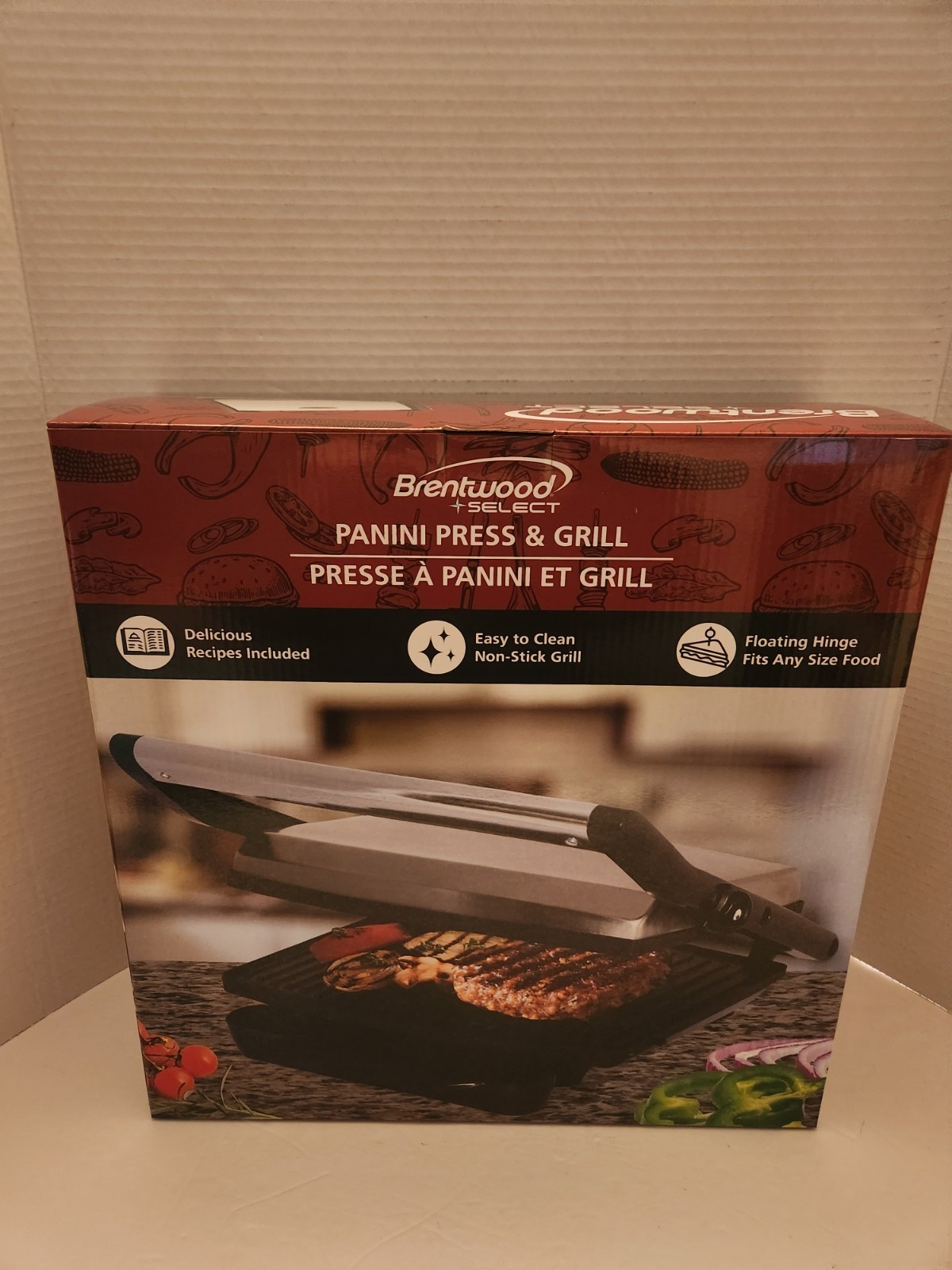 Brentwood Electric Grill and Panini Press TS-651 New in Box