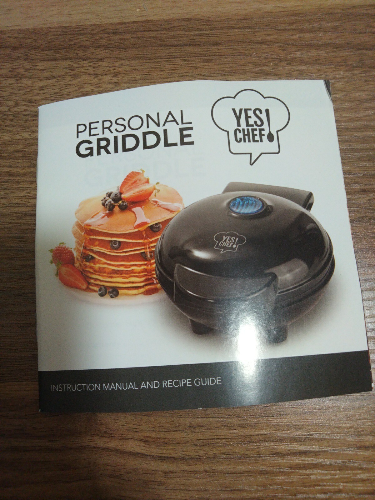Yes Chef! Personal Griddle Blue with Recipe Guide