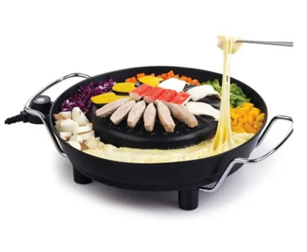 Thai Korean Grill Electric GR-175 Barbecue Pan & Hot Pot OTTO Mookata Pork 2 in1