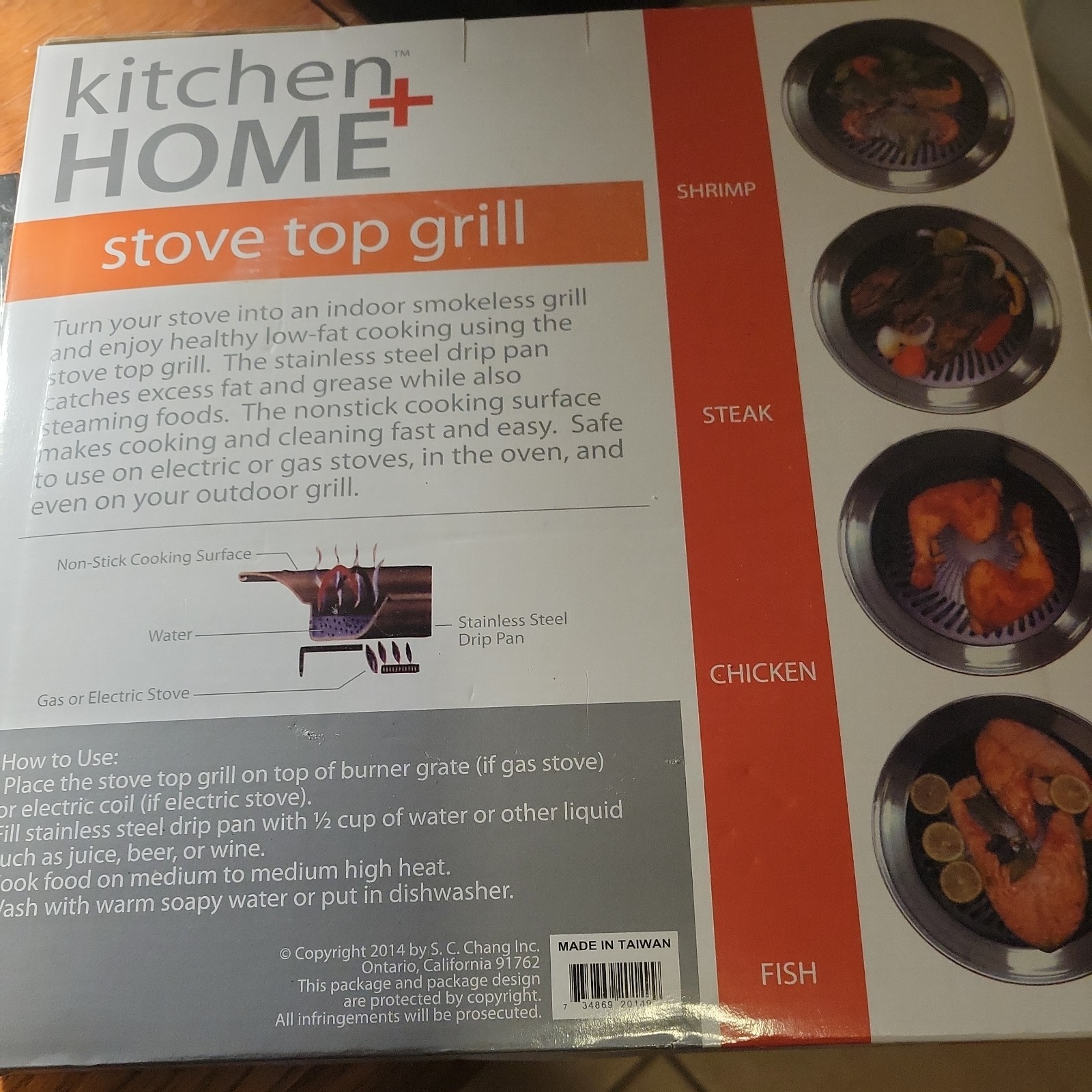Kitchen + Home Stove Top Smokeless Grill Indoor BBQ, Stainless Steel with Dou…