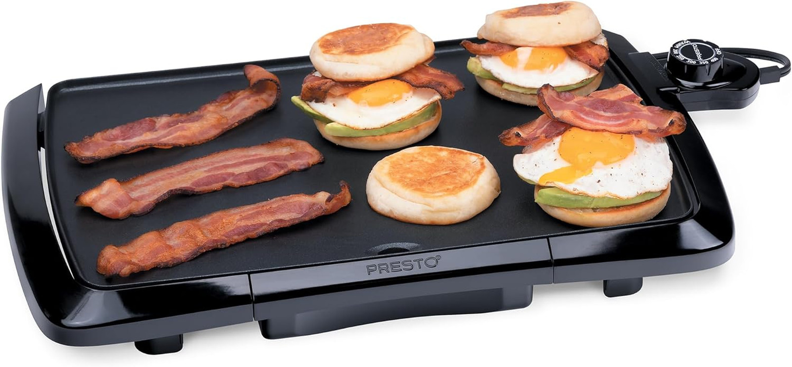 07047 6-Inch Cool Touch Electric Griddle – Black – 16-Inch