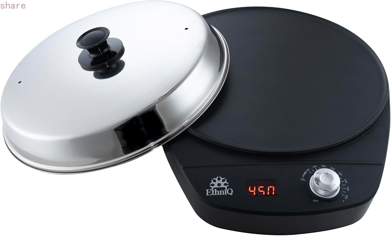 Ethniq 16″ Electric Injera Maker – Adjustable Heat Control with Digital Screen