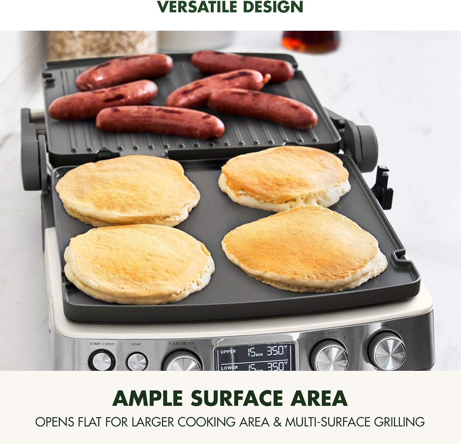 Greenpan Elite 7-In-1 Multi-Function Contact Grill & Griddle, Healthy Ceramic No