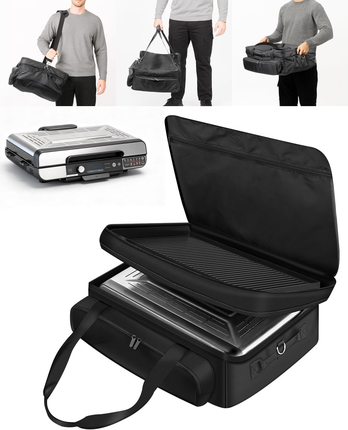 Carrying Bag for Ninja Sizzle Pro XL Indoor Griddle & Grill GX101 — 1280D Water-