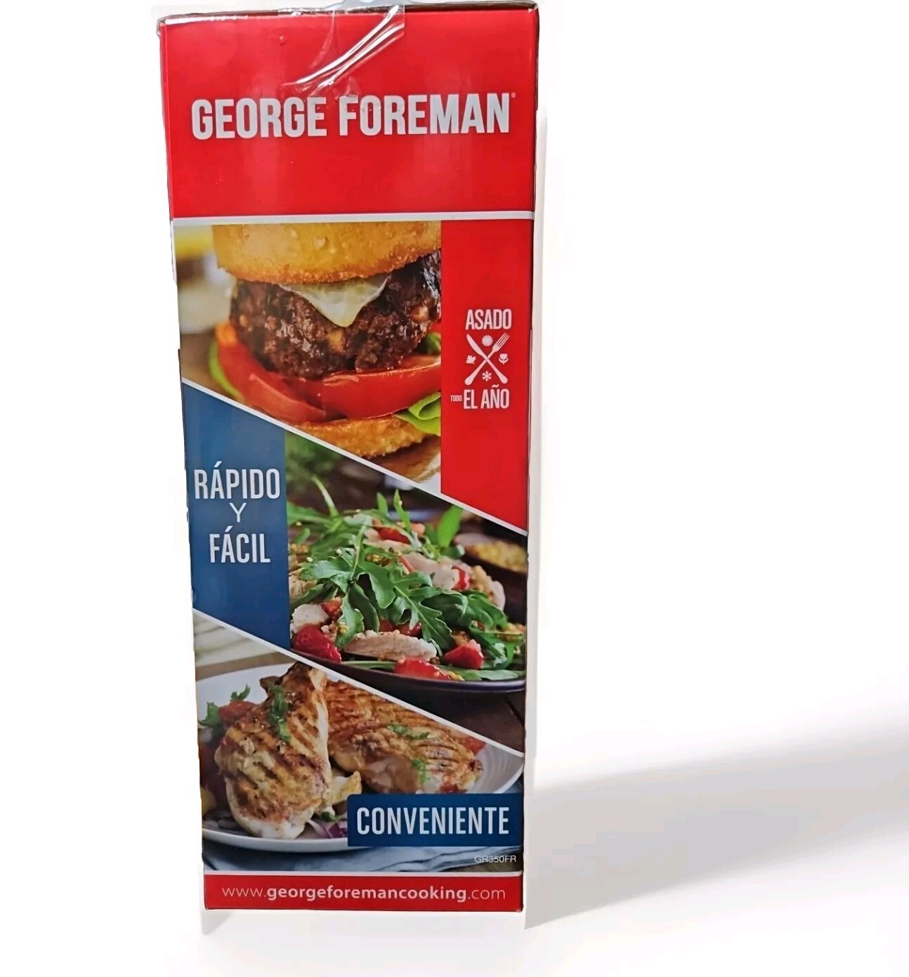 George Foreman 5 Servings Classic Plate Burgers Grill Panini Press AW#1895