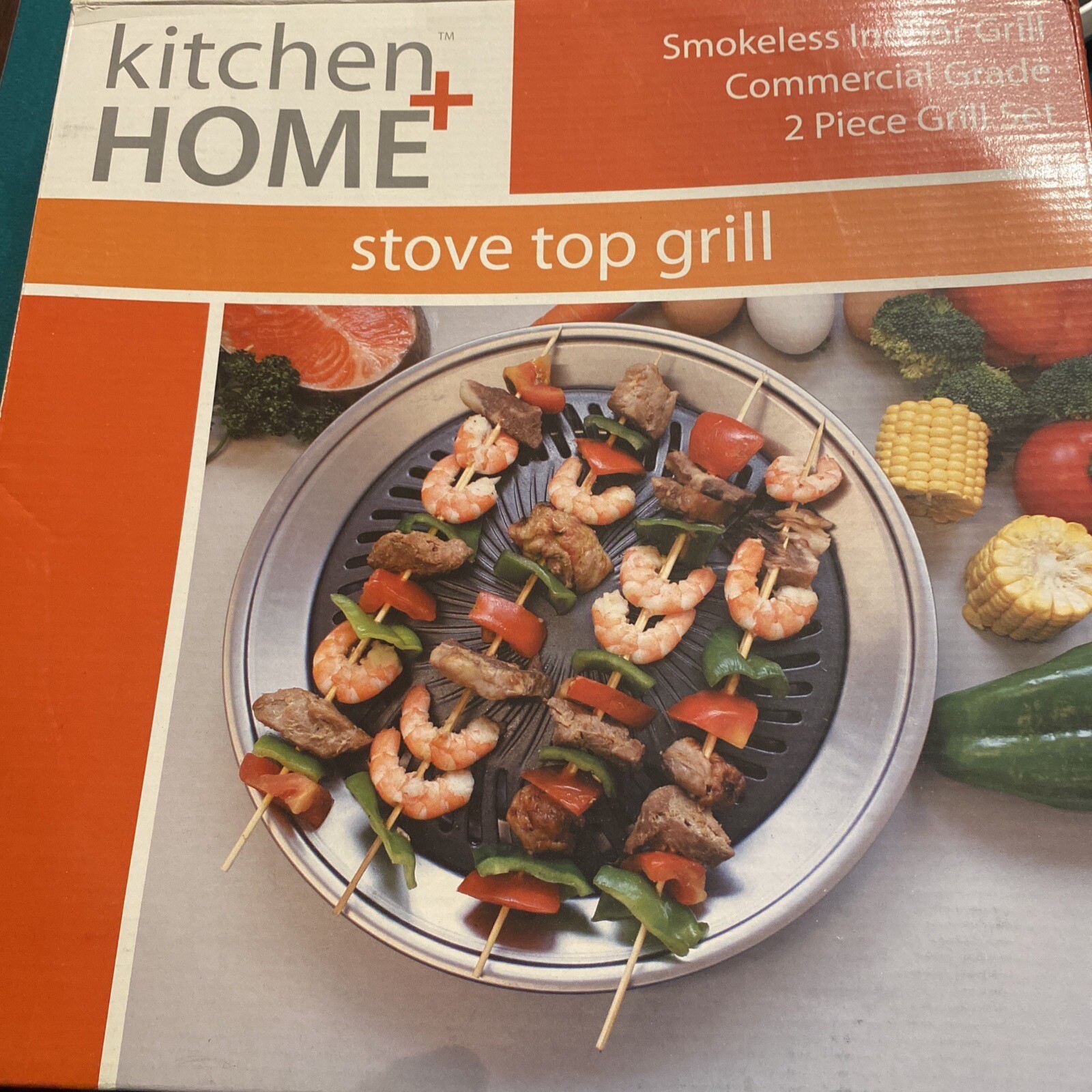 Kitchen + Home Stove Top Smokeless Grill Indoor BBQ,