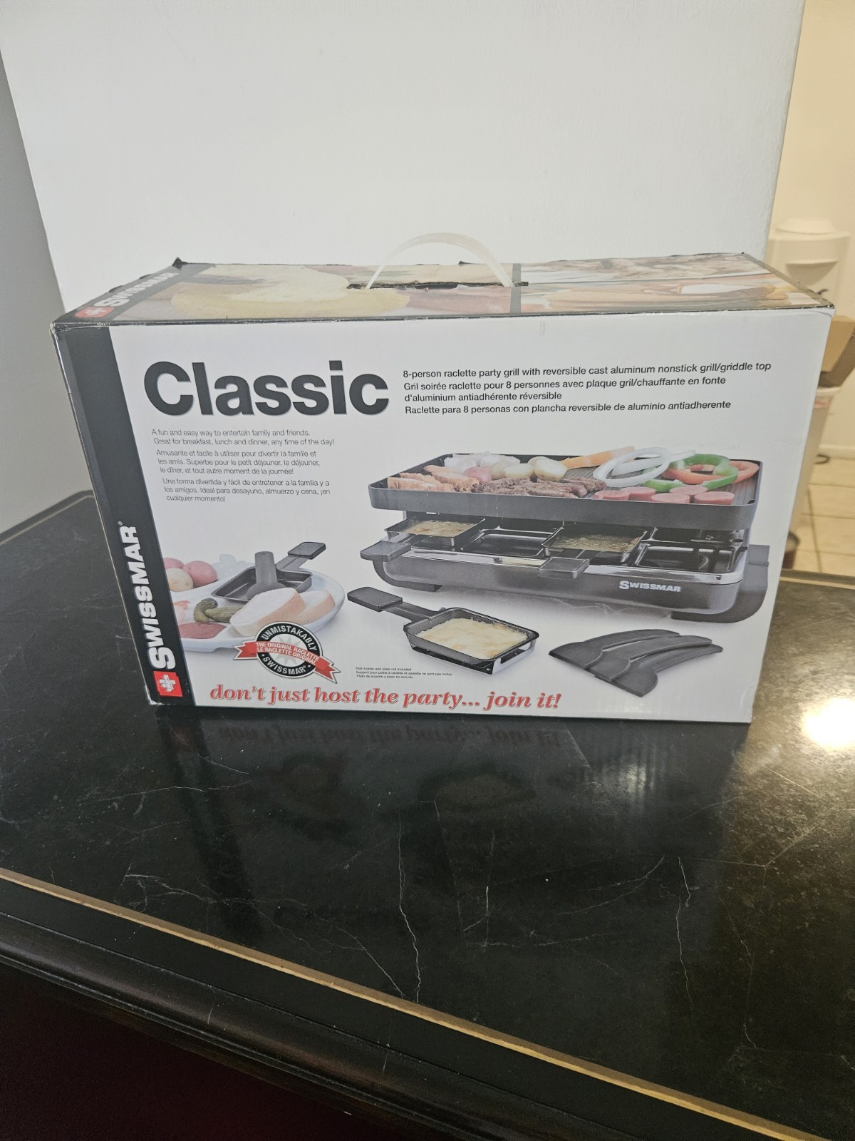 Swissmar Para 8 Personas Reclet Party Grill with Reversible Cast Aluminum
