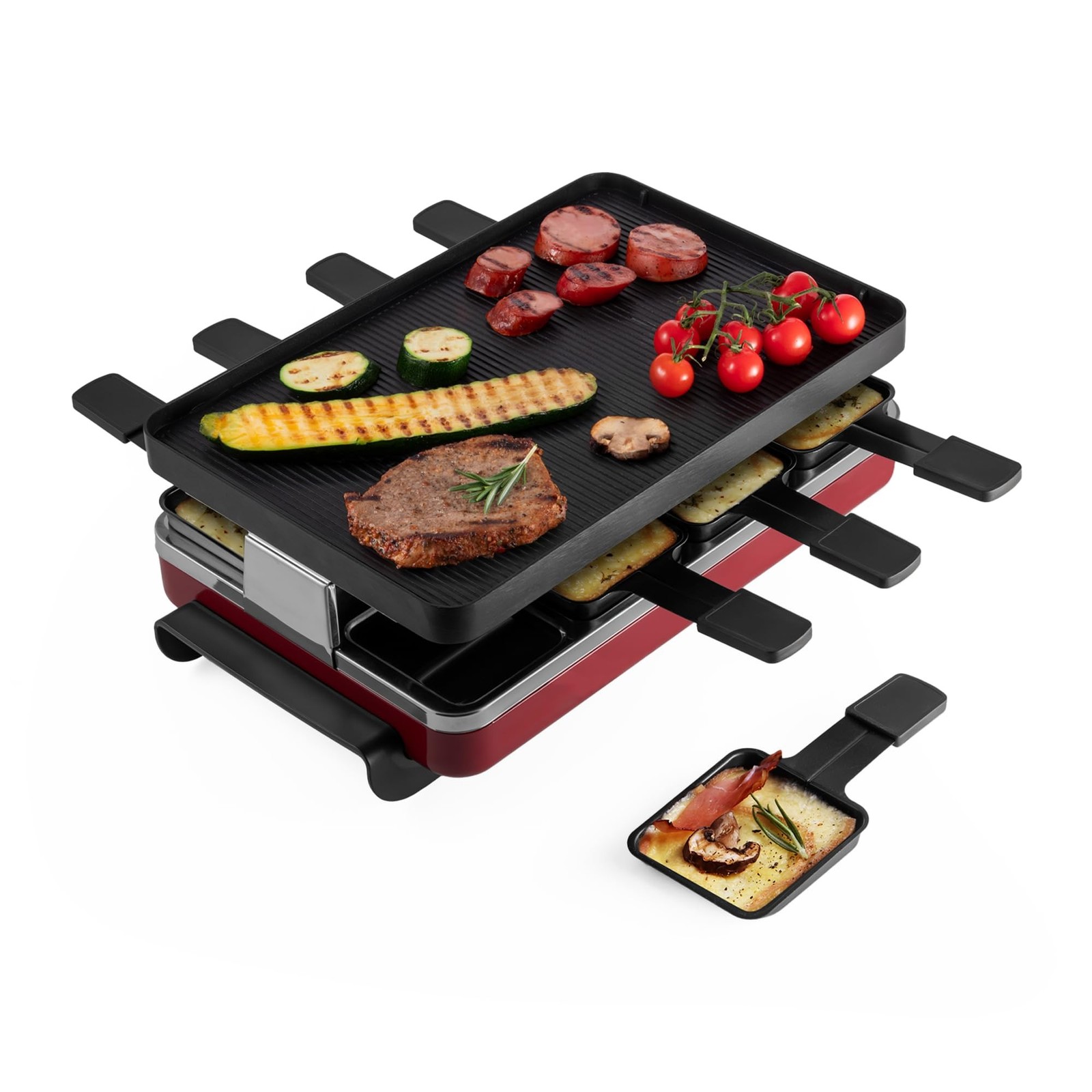 Swissmar Classic 8-Person Raclette Party Grill with Reversible Cast Aluminum …