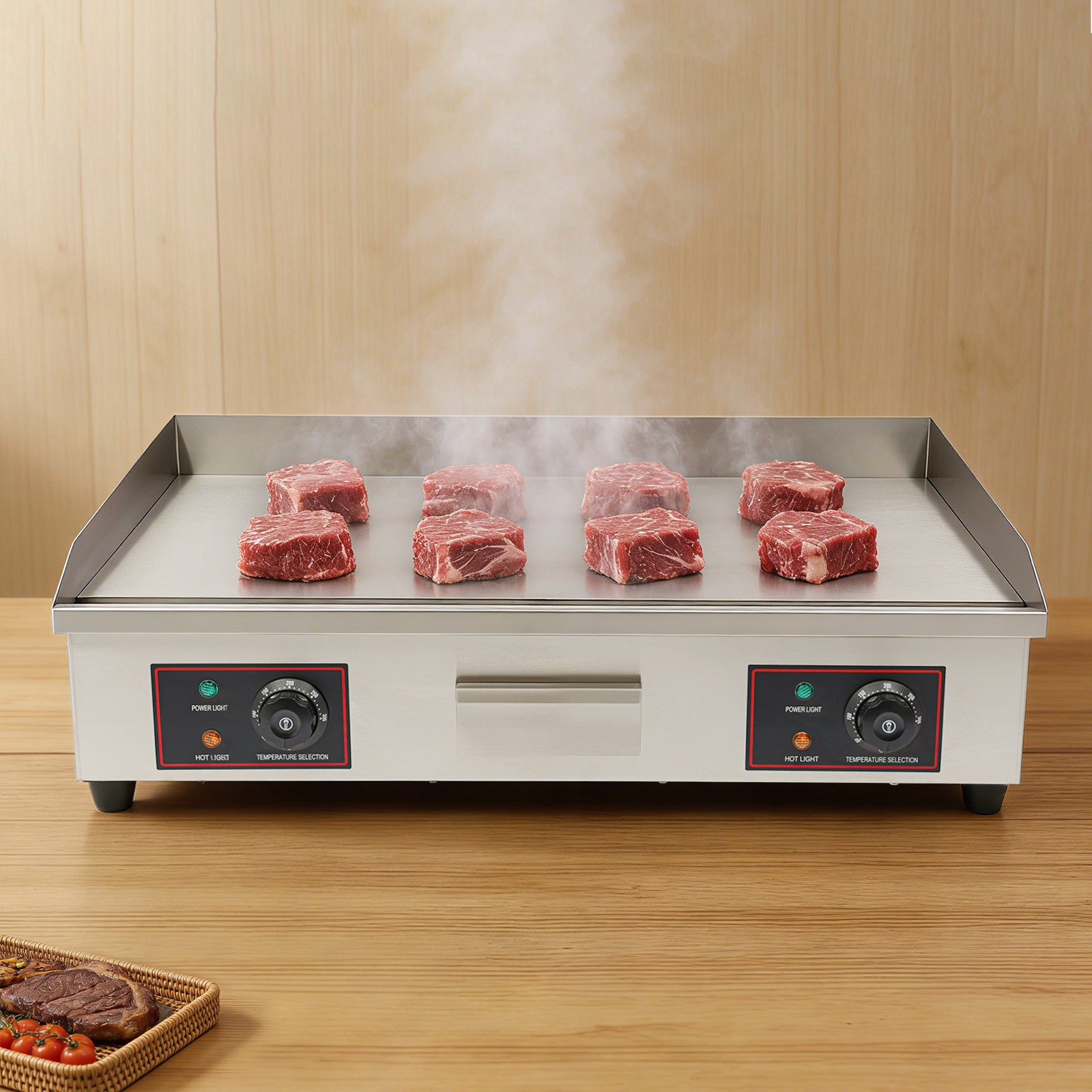30?? 3000W Commercial Restaurant Grill BBQ Flat Top Electric Countertop Griddle