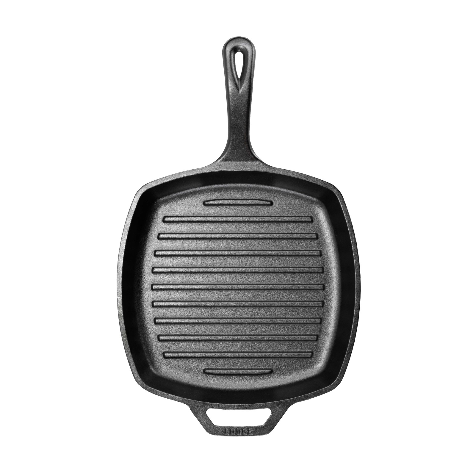 Lodge 10.25 Inch Square Seasoned Cast Iron Grill Pan, Dual Handles, Nonstick