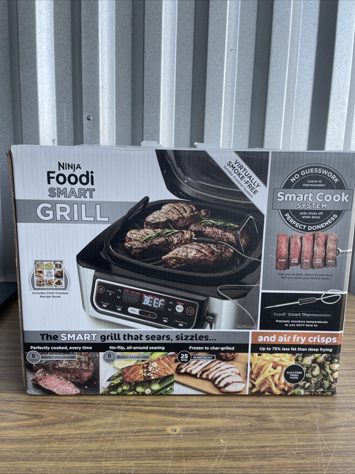 Ninja LG450CO Foodi Smart 5-in-1 Indoor Grill Air Dryer In Original Box