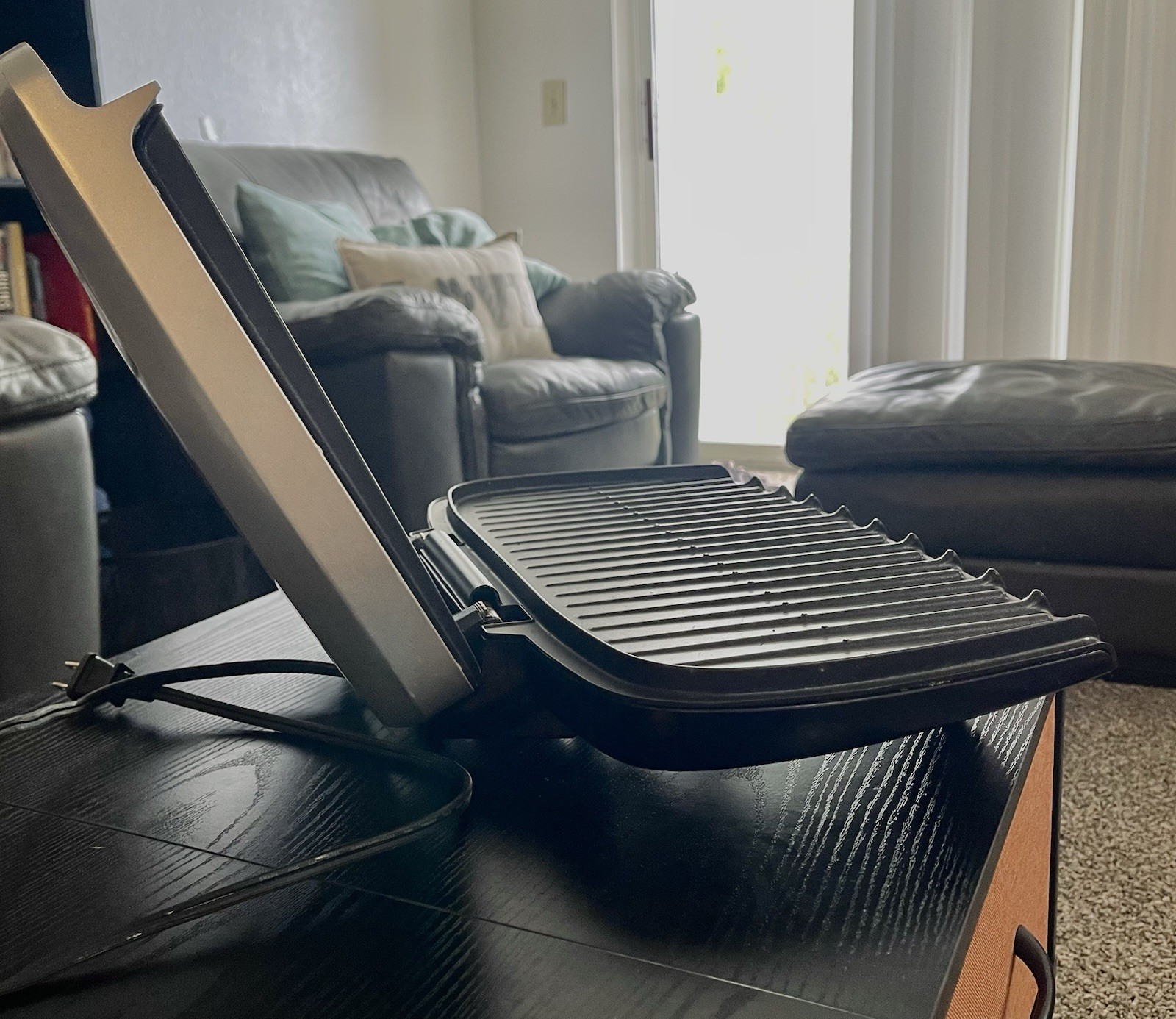 George Foreman Electric Contact Grill & Griddle, Silver/Black, GRP4P