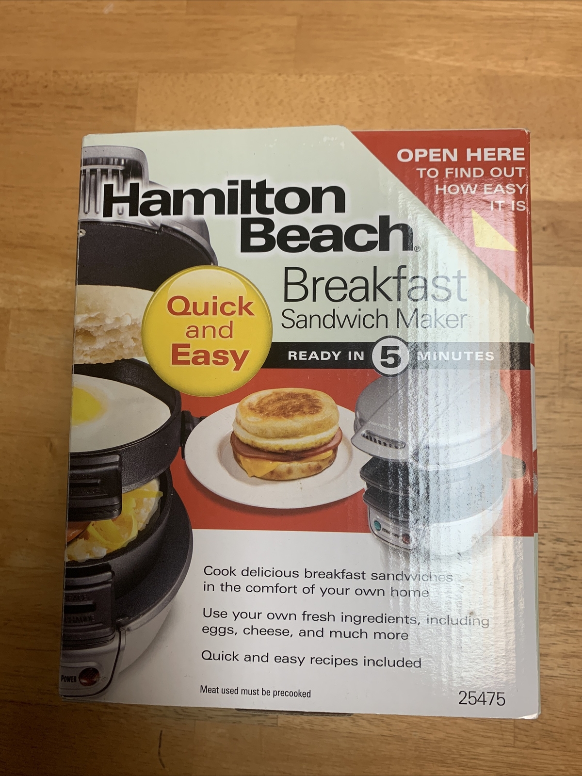 Hamilton Beach 25475 Breakfast Sandwich Maker Quick and Easy A