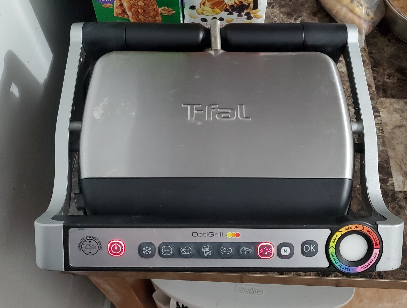 T-Fal OptiGrill Series 8351s1 Automatic Sensor Indoor Grill/w Detachable Plates