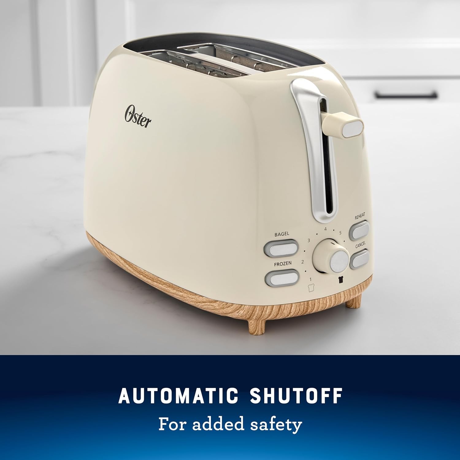 Oster 2-Slice Toaster with Extra Wide Slots, Oat Milk 2 – Slice