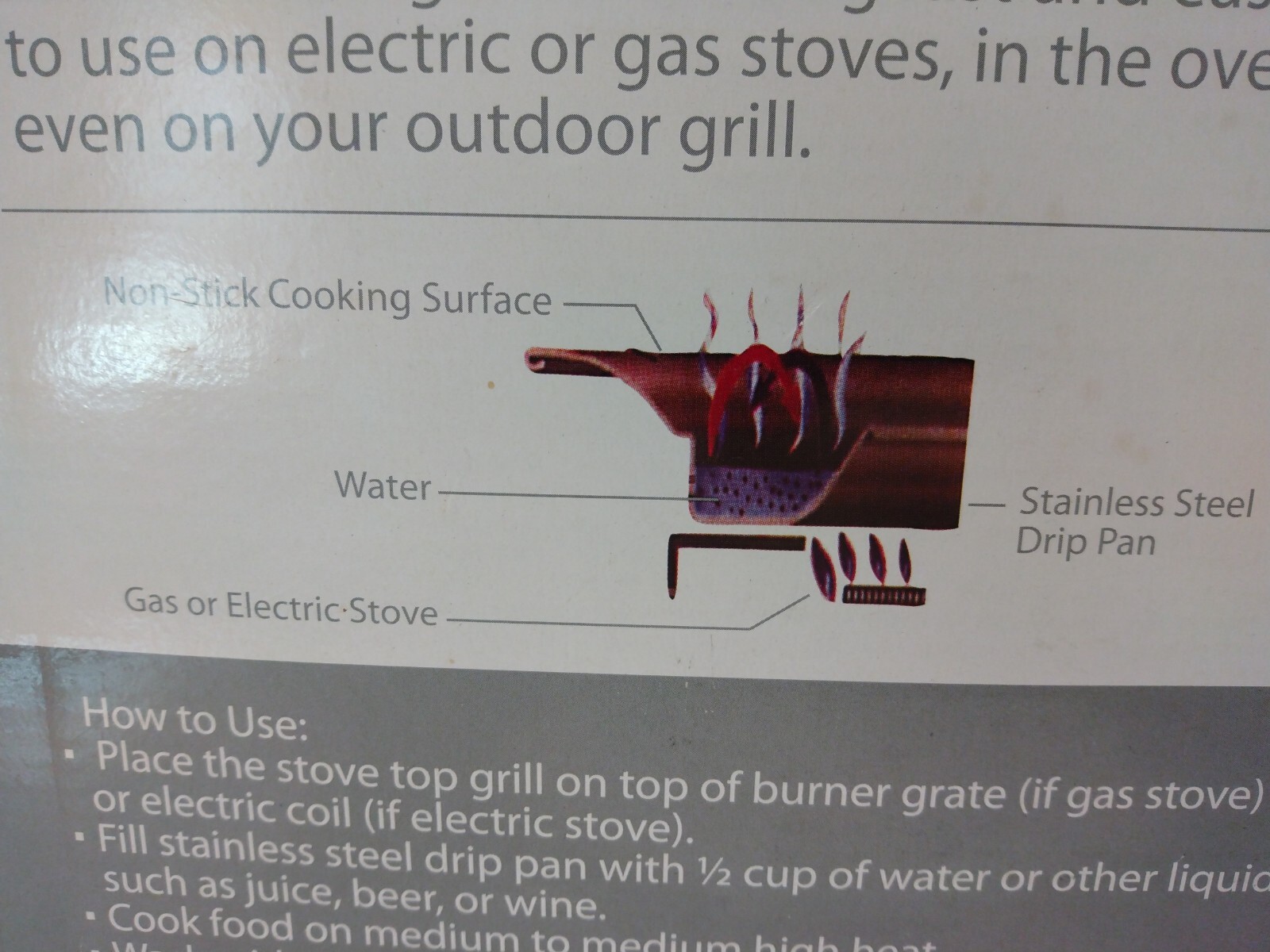 Kitchen + Home Stove Top Smokeless Grill Indoor BBQ, Stainless Steel with Dou…