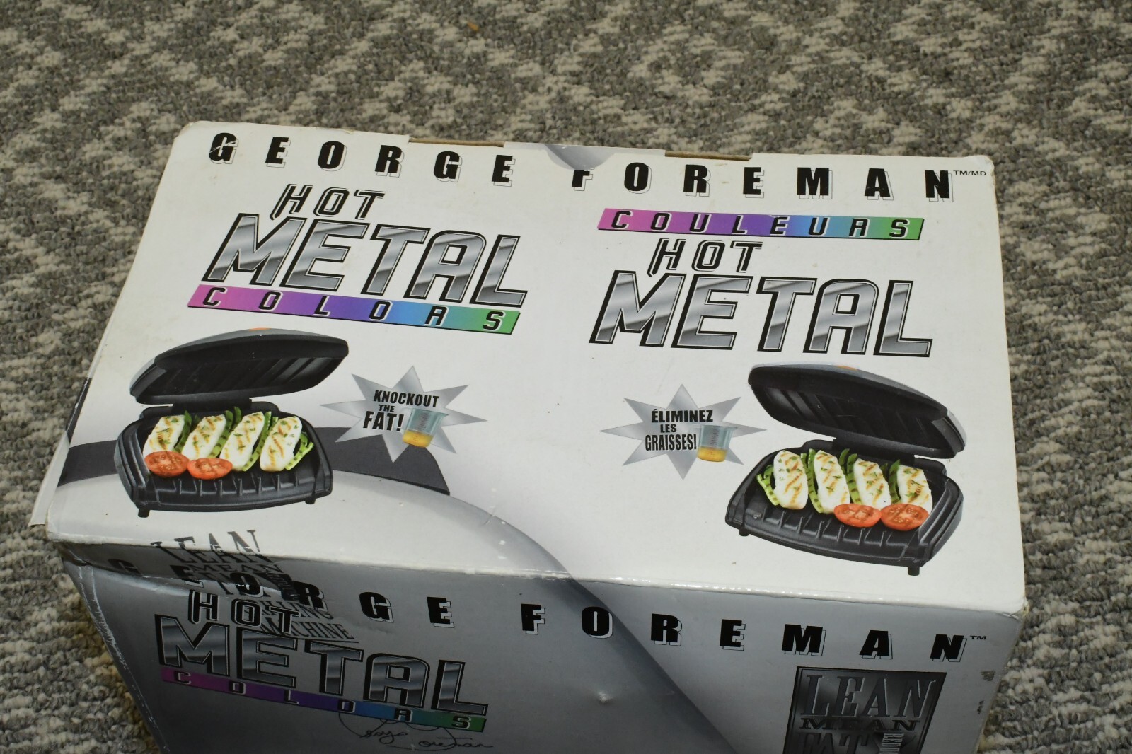 George Foreman Lean Mean Fat Reducing Grilling GR10ASCAN – NEW IN BOX – NOS